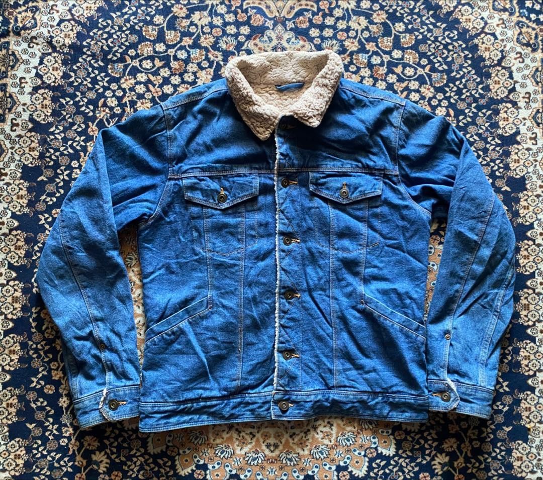 Japanese Brand UNBRAND SHERPA DENIM JACKET Size US S / EU 44-46 / 1 - 1 Thumbnail