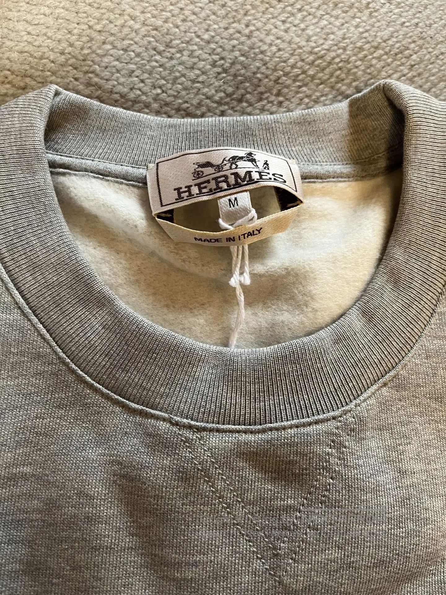 Hermes Hermes Men's Gray Horse Head Patchwork Sweatshirt. Size US M / EU 48-50 / 2 - 3 Thumbnail
