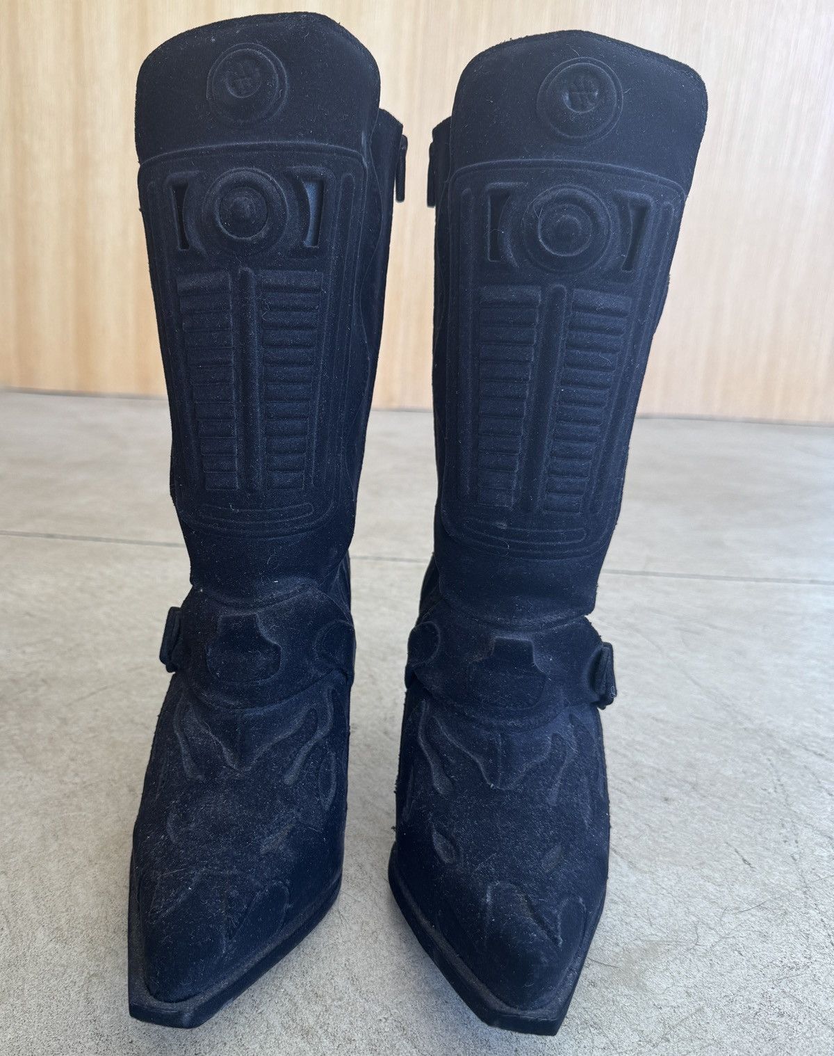 New Rock × Vetements Vetements New Rock Velvet Biker Boot Size US 8 / IT 38 - 1 Thumbnail