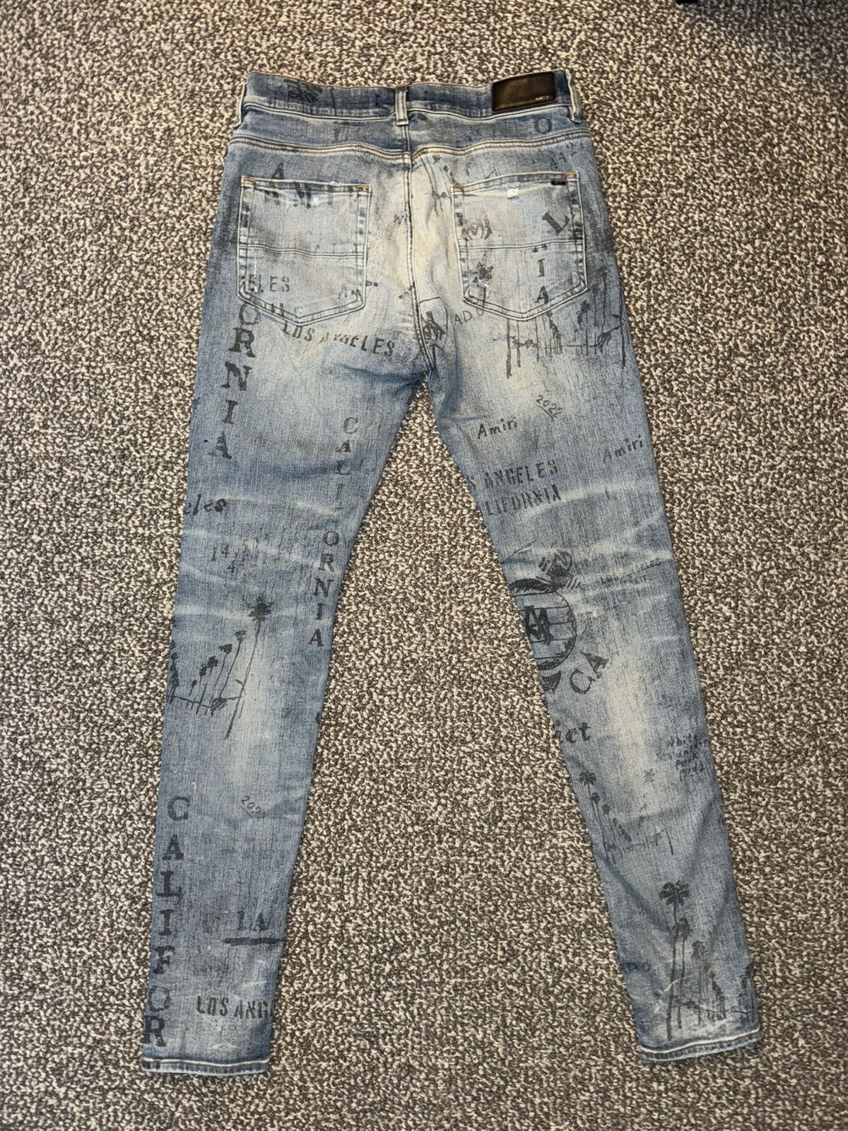 Amiri Amiri Military Stencil Jeans Clay Indigo Size US 33 - 4 Thumbnail