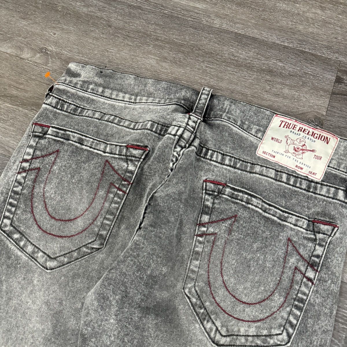 JNCO × True Religion × Vintage Vintage Y2K true religion ash grey wide leg embroidered jean Size US 33 - 3 Thumbnail