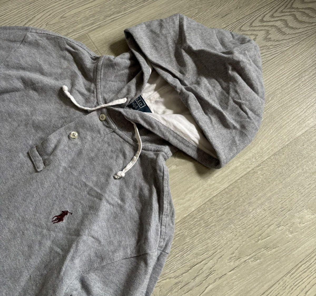 Polo Ralph Lauren × Vintage Polo Ralph Lauren Hooded Long Sleeve Rugby Size US M / EU 48-50 / 2 - 2 Thumbnail