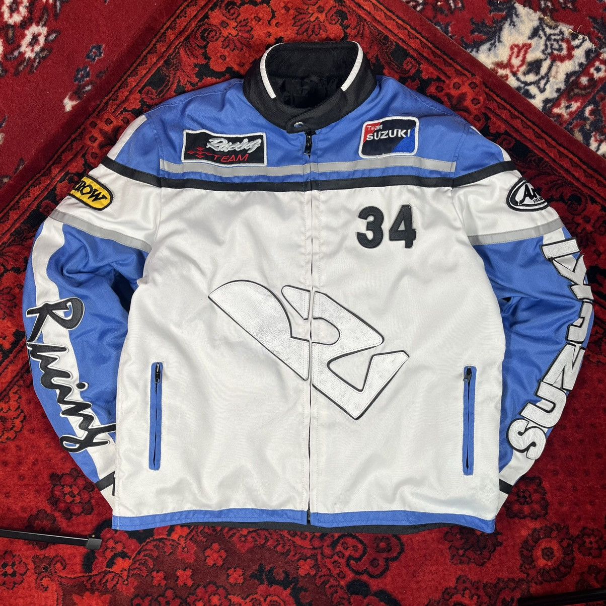 Harley Davidson Vintage Streetstyle Y2K Race SUZUKI Jacket with leather Size US L / EU 52-54 / 3 - 2 Thumbnail