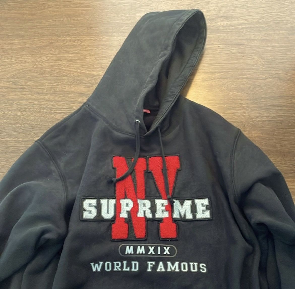 Supreme Authentic Black Supreme NY Hooded Sweatshirt Hoodie Size L Grailed