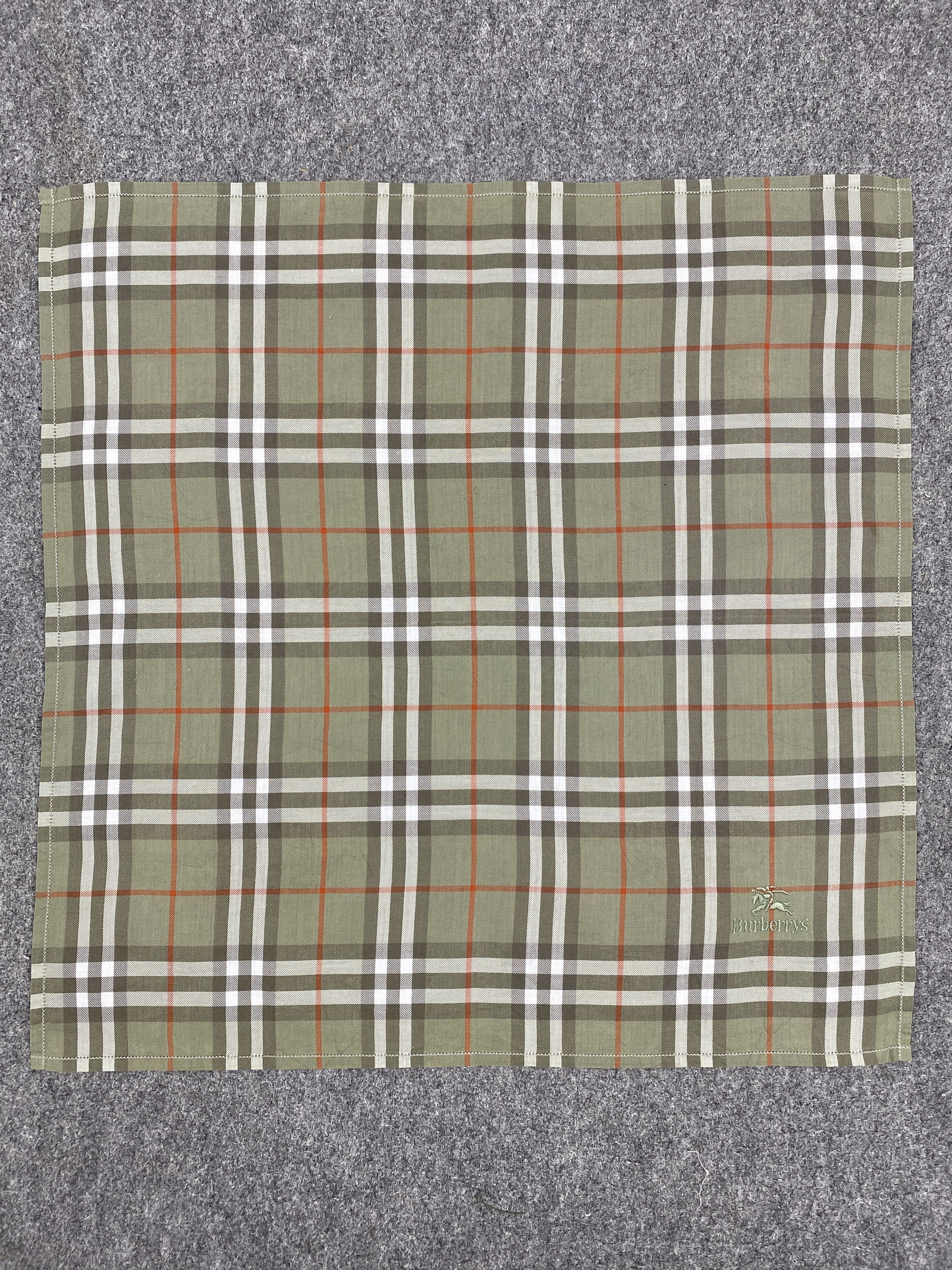 Burberry × Vintage Burberry Handkerchief / Bandana / Neckerchief HKC0223 Size ONE SIZE - 4 Thumbnail