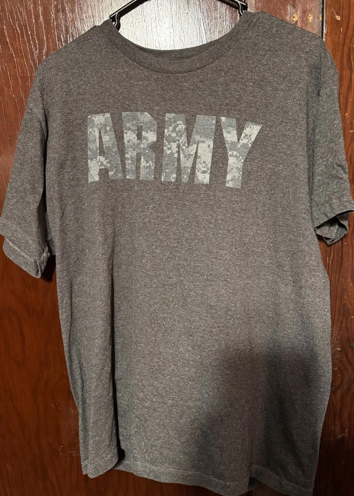Other United States Army Men's T Shirt Size L Gray US Military Size ONE SIZE - 1 Thumbnail