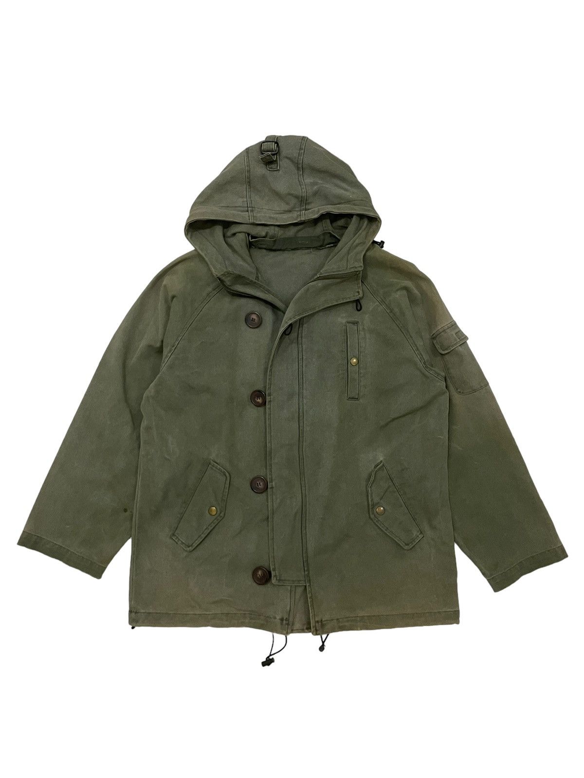 image of Military x Vintage Deck Inspired Army Jacket in Army Green, Men's (Size Large)