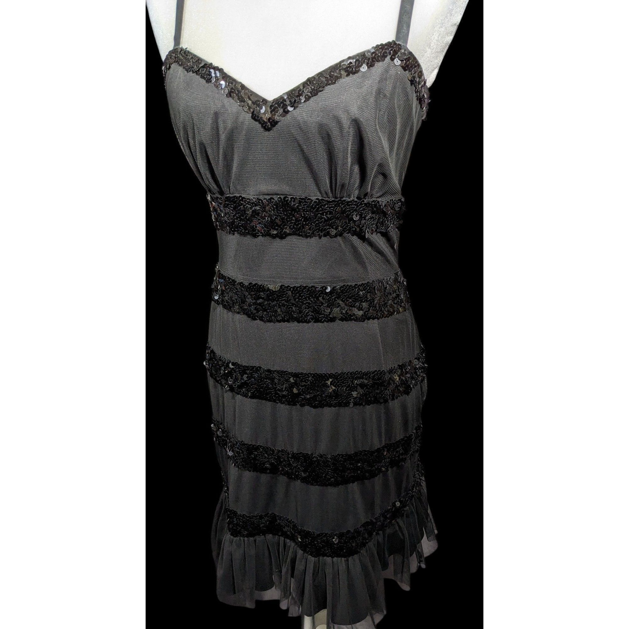 Betsey Johnson Betsey Johnson Evening Black Sequin Striped Dress Size 6 Size M / US 6-8 / IT 42-44 - 11 Thumbnail