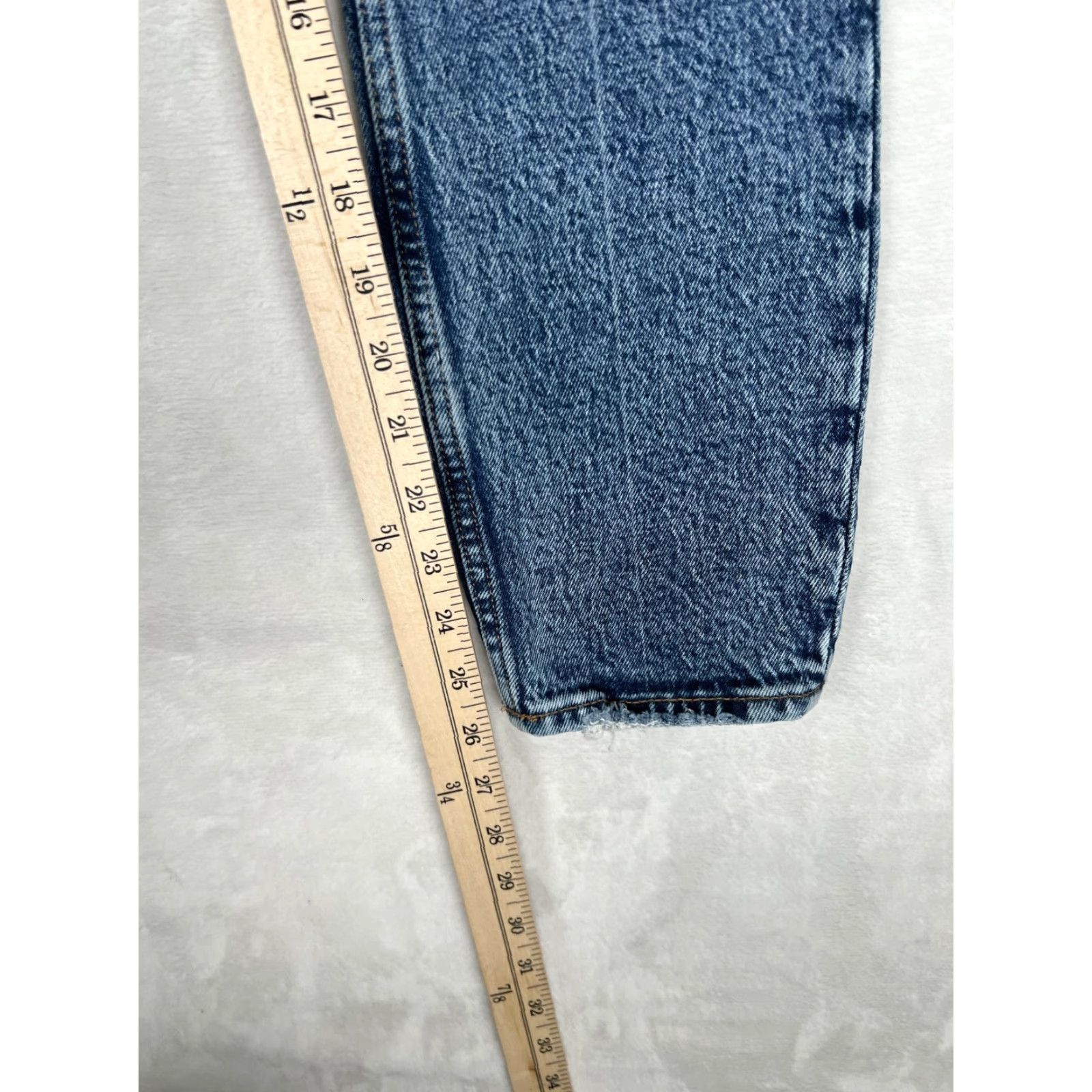 Abercrombie & Fitch Abercrombie & Fitch Jeans Womens 2 26 Blue High Rise The Skinny Distressed Denim Size 26" / US 2 / IT 38 - 3 Thumbnail