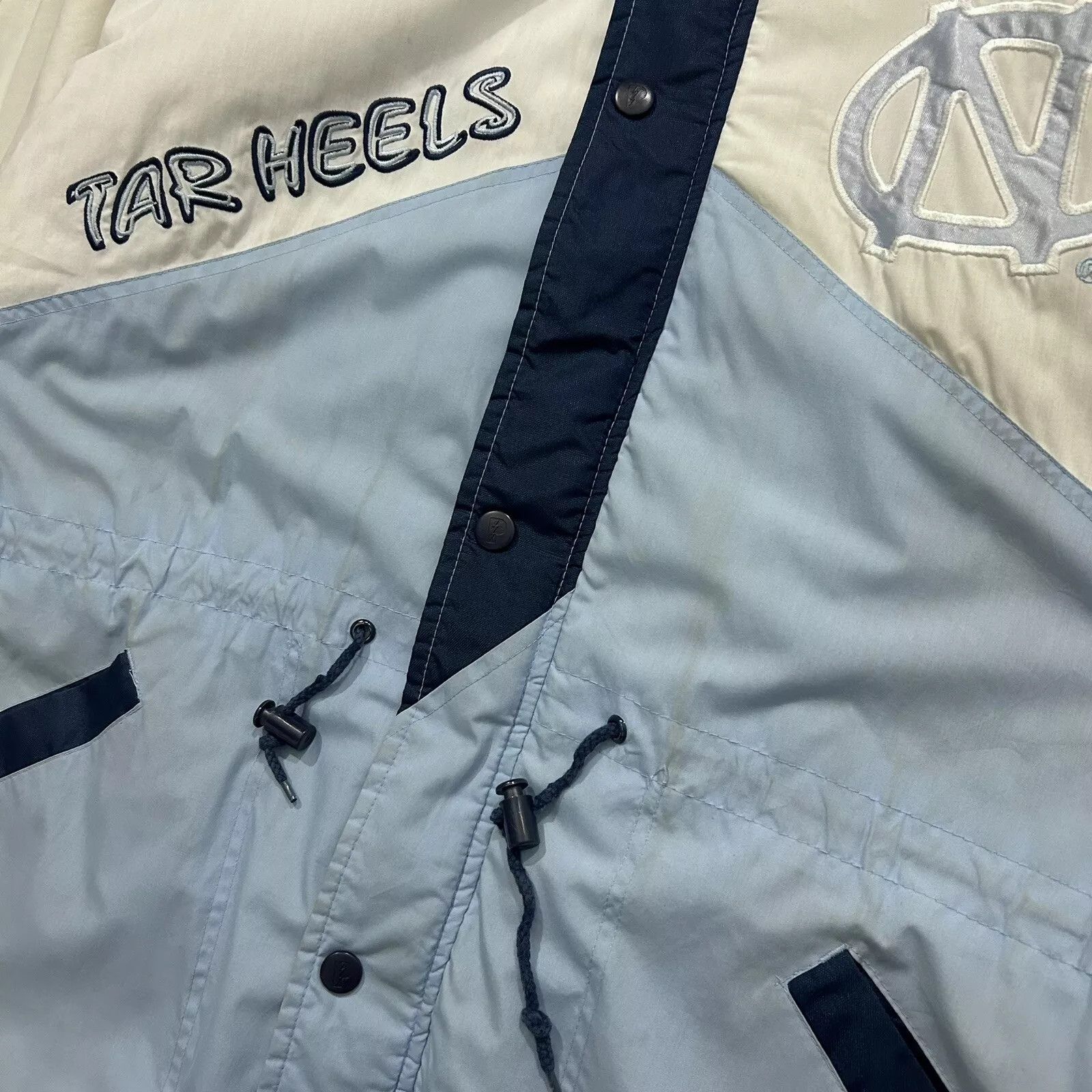 NCAA × Vintage UNC NORTH CAROLINA TAR HEELS PRO PLAYER PUFFER SPELL OUT Size US L / EU 52-54 / 3 - 9 Thumbnail