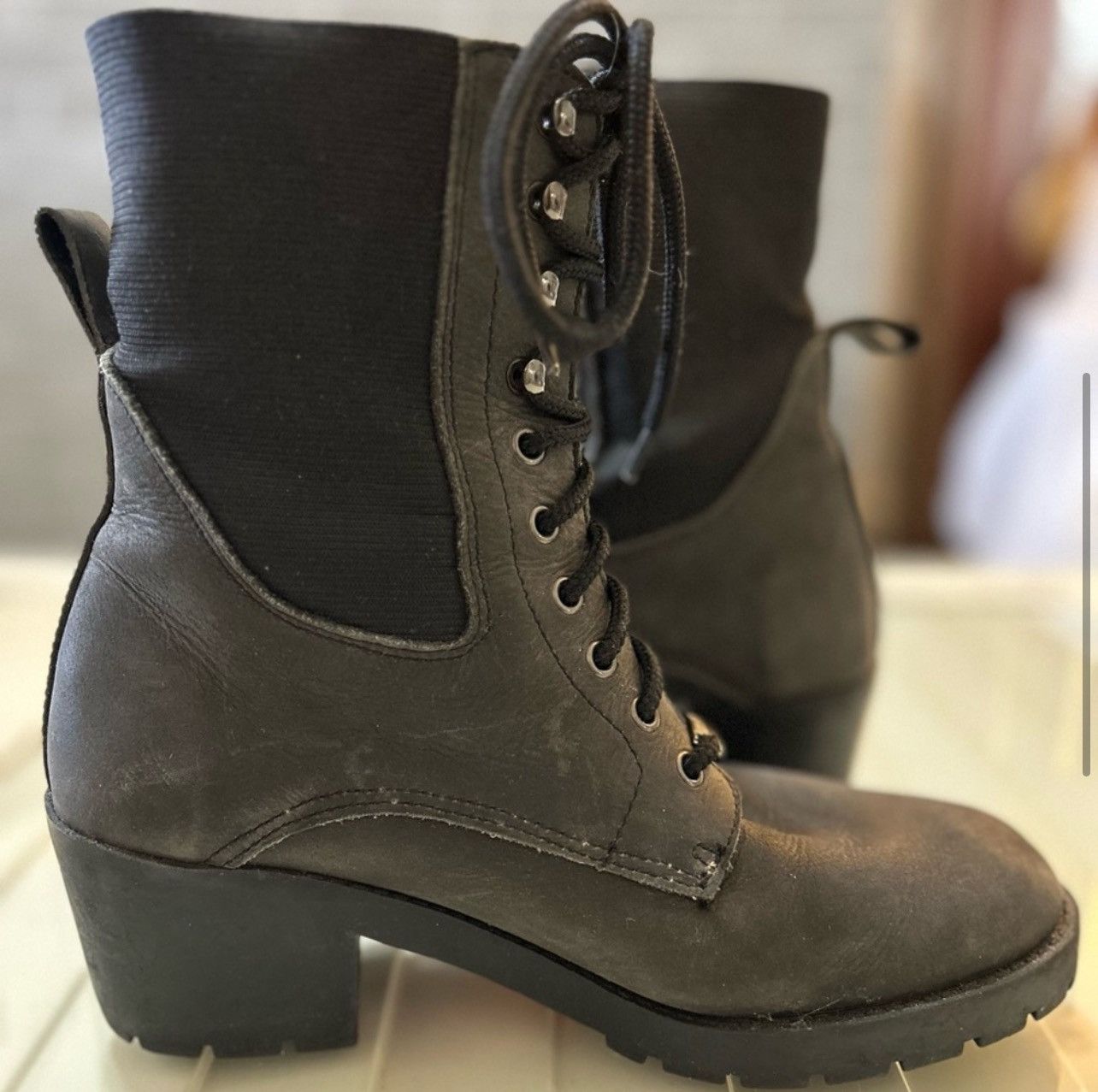Harley Davidson × Vintage VTG 90s Harley Davidson Black Leather Moto Combat Boots Sz 8 Size US 8 / IT 38 - 7 Thumbnail