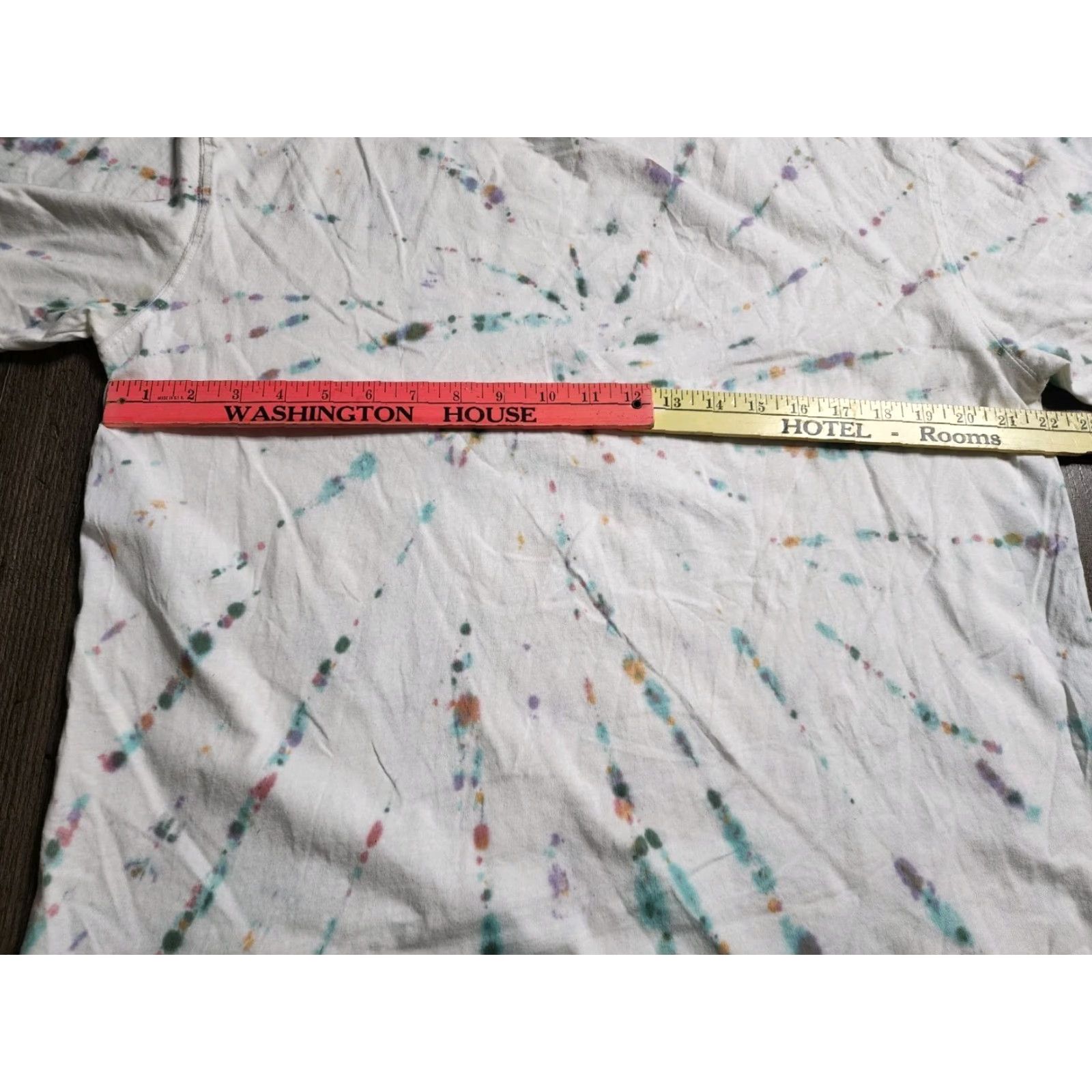 Cotton On COTTON Mens M World Peace Better Together Tie Dye T-Shirt Multicolor Distressed Relaxed Crew Neck Size US M / EU 48-50 / 2 - 3 Thumbnail