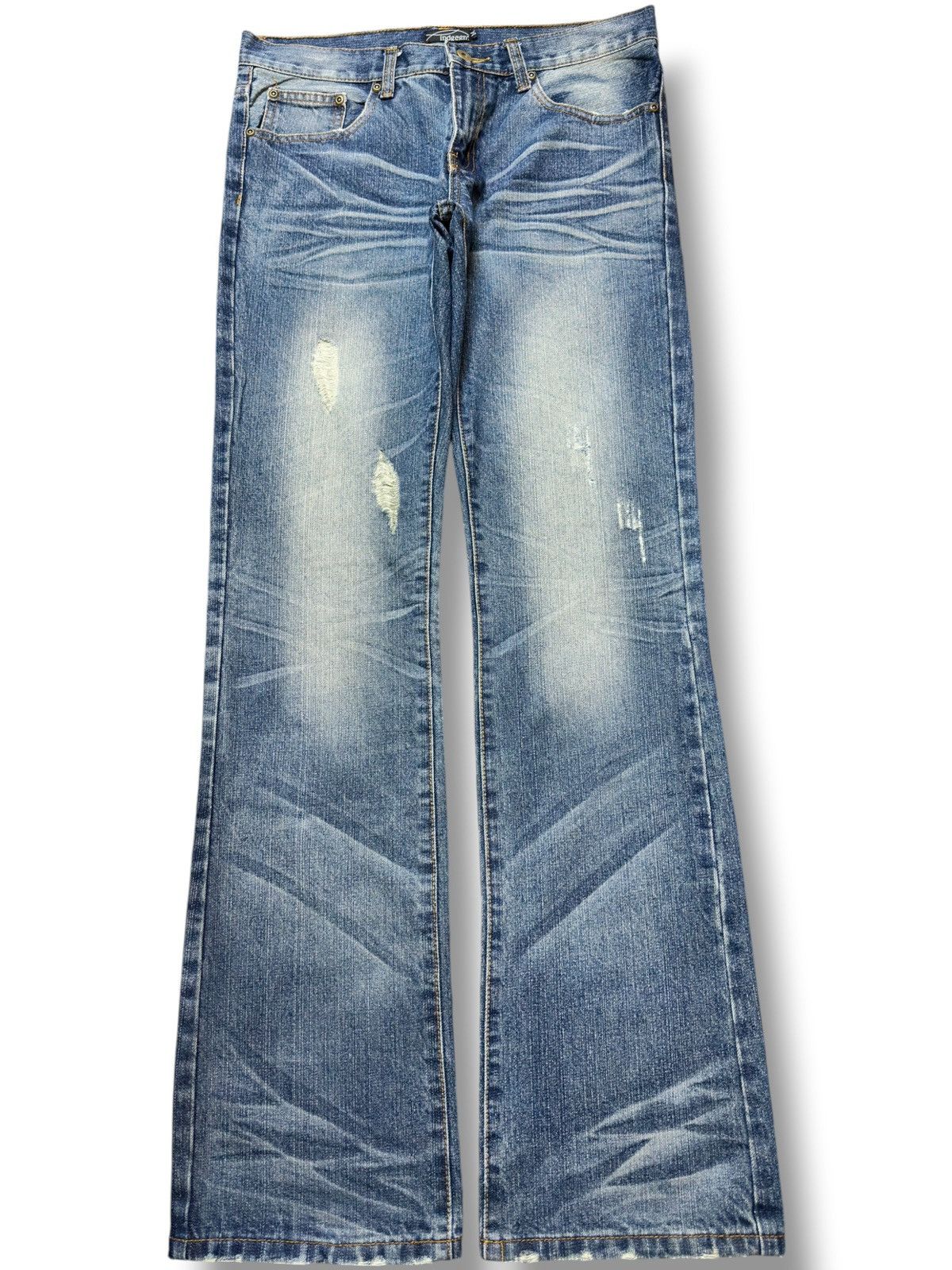 Independent Trading Co. Vintage Indecent Flare Whiskers Grunge Denim Size US 32 / EU 48 - 1 Thumbnail