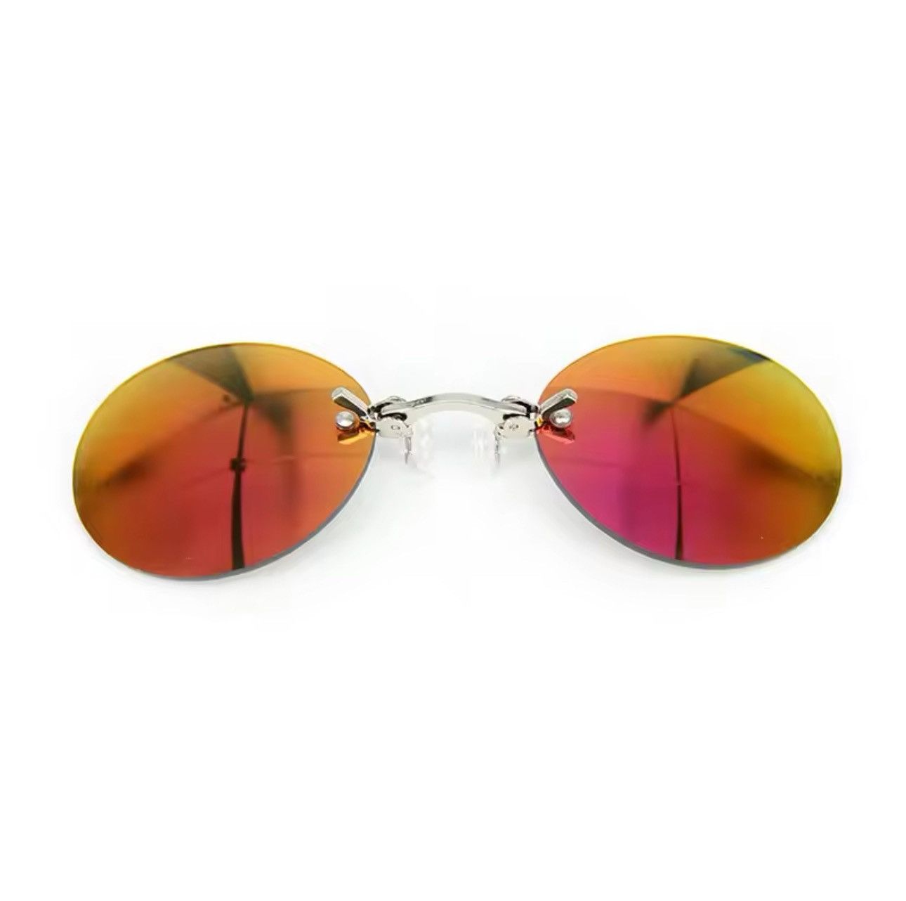 Electric Visual Clip On Nose Glasses Round Rimless Matrix Morpheus Sunglasse Size ONE SIZE - 2 Thumbnail