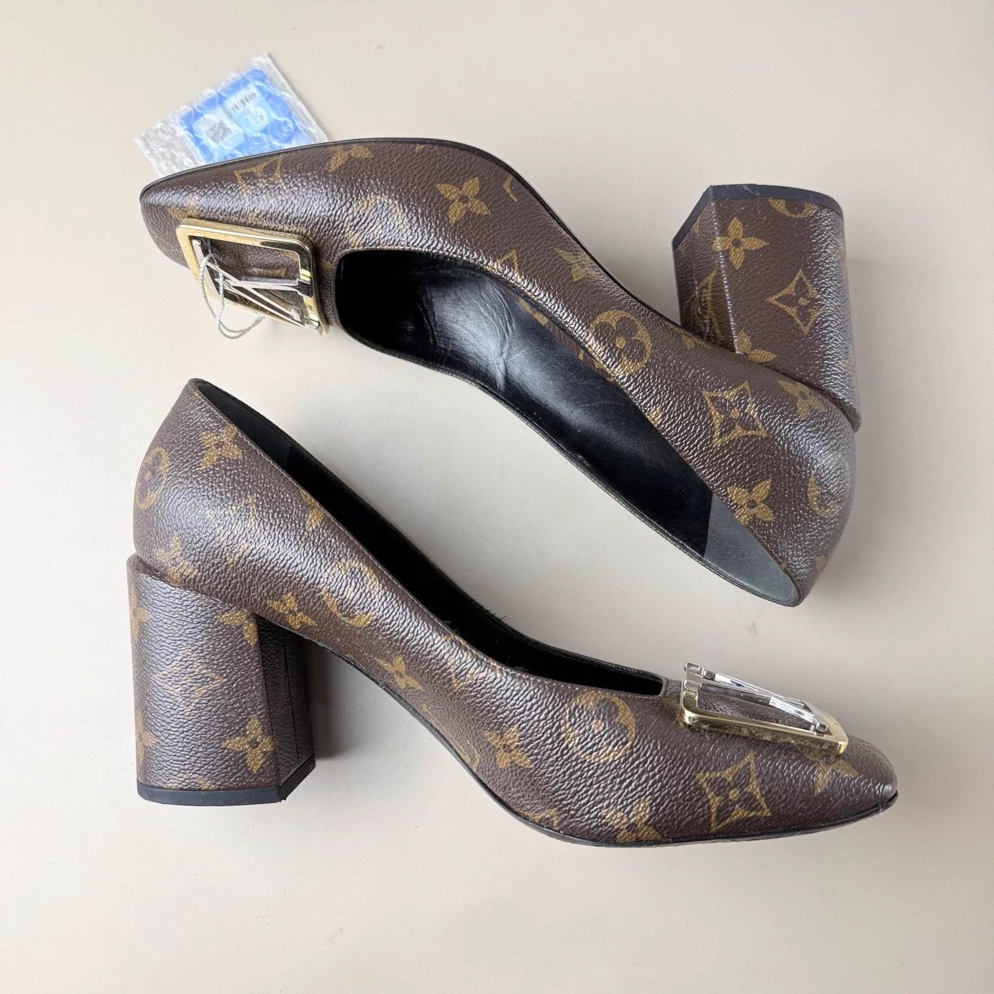 Louis Vuitton Louis Vuitton Monogram Gold Silver Pumps 39.5 EU 95New Size US 8.5 / IT 38.5 - 5 Thumbnail