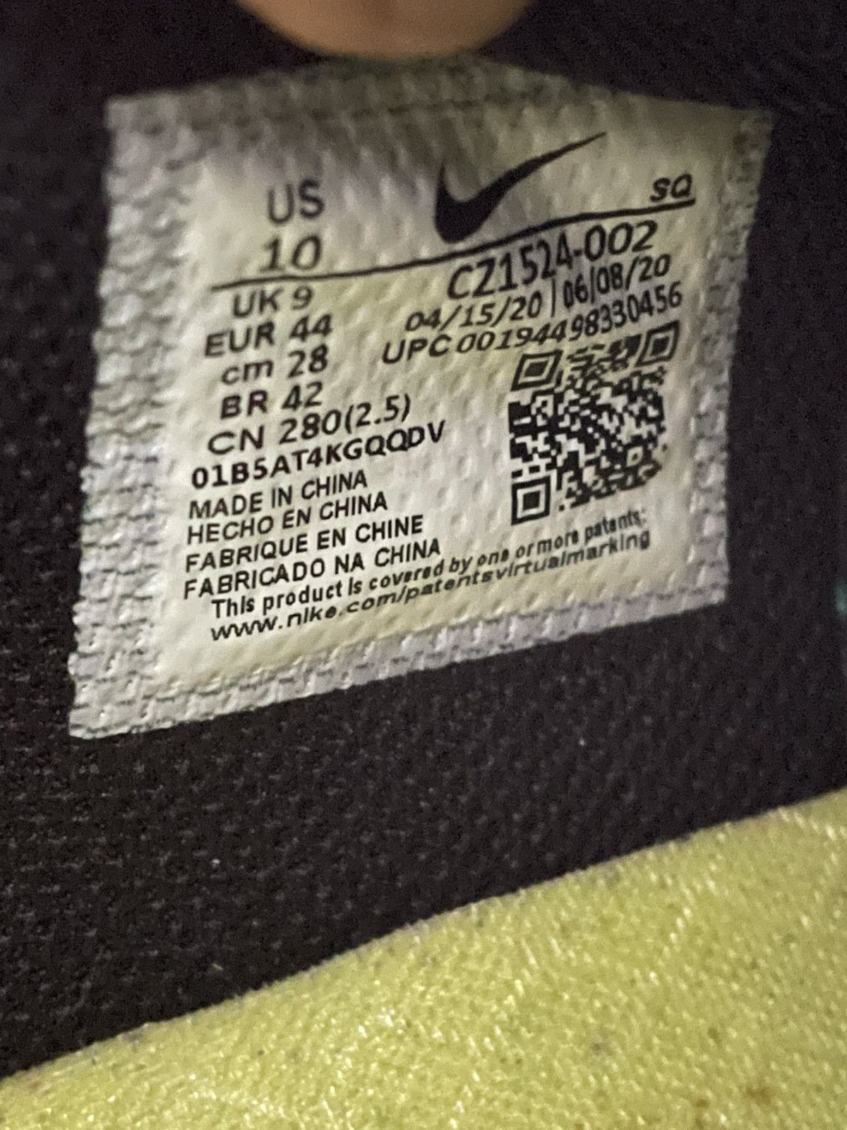 Nike Nike Air Force 1 Black Photon Dust Size US 10 / EU 43 - 8 Thumbnail