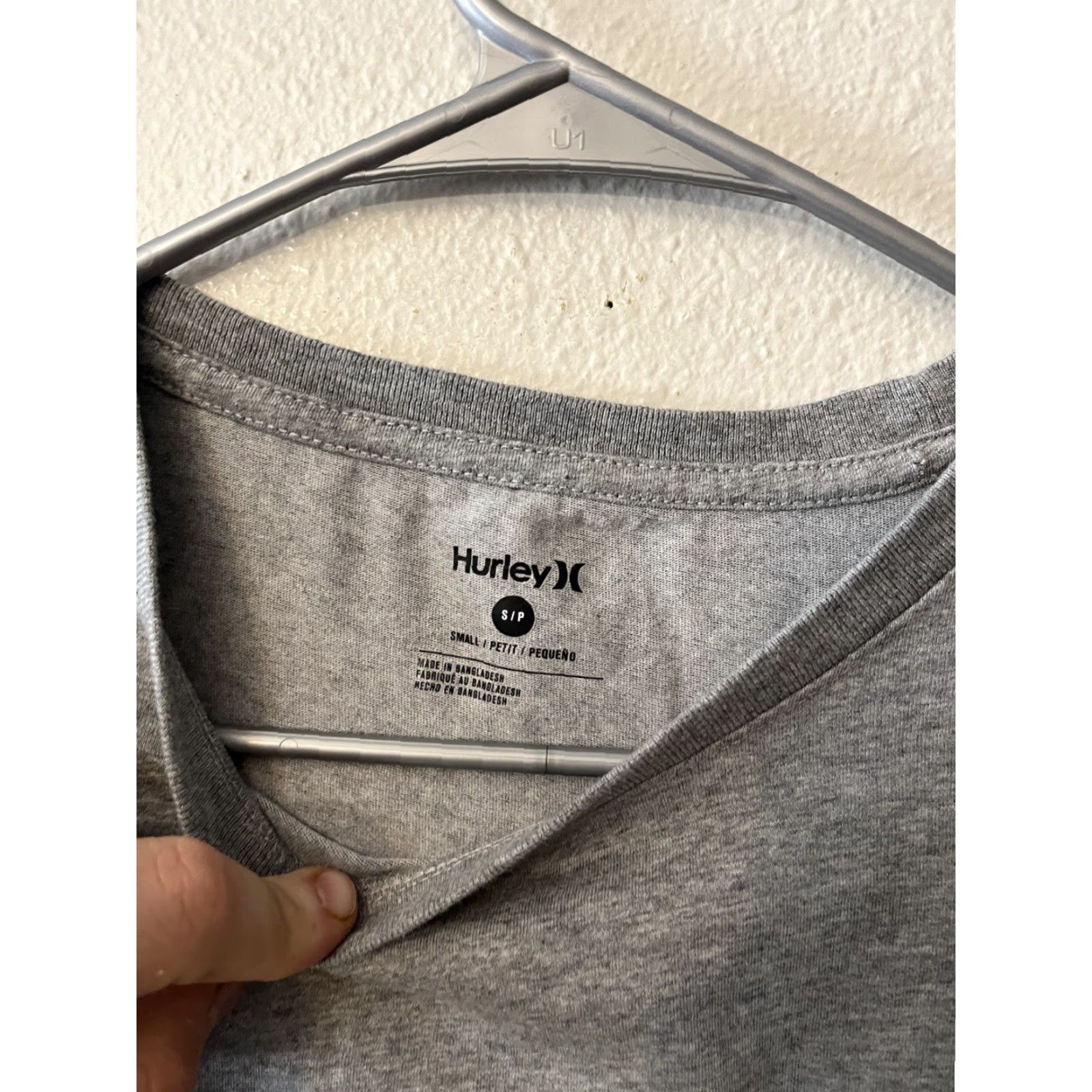 Hurley Hurley T-Shirt Men Short Sleeve Logo Tee Gray Small Crew Neck Cotton Graphic Regular Fit Vintage: No Size US S / EU 44-46 / 1 - 2 Thumbnail
