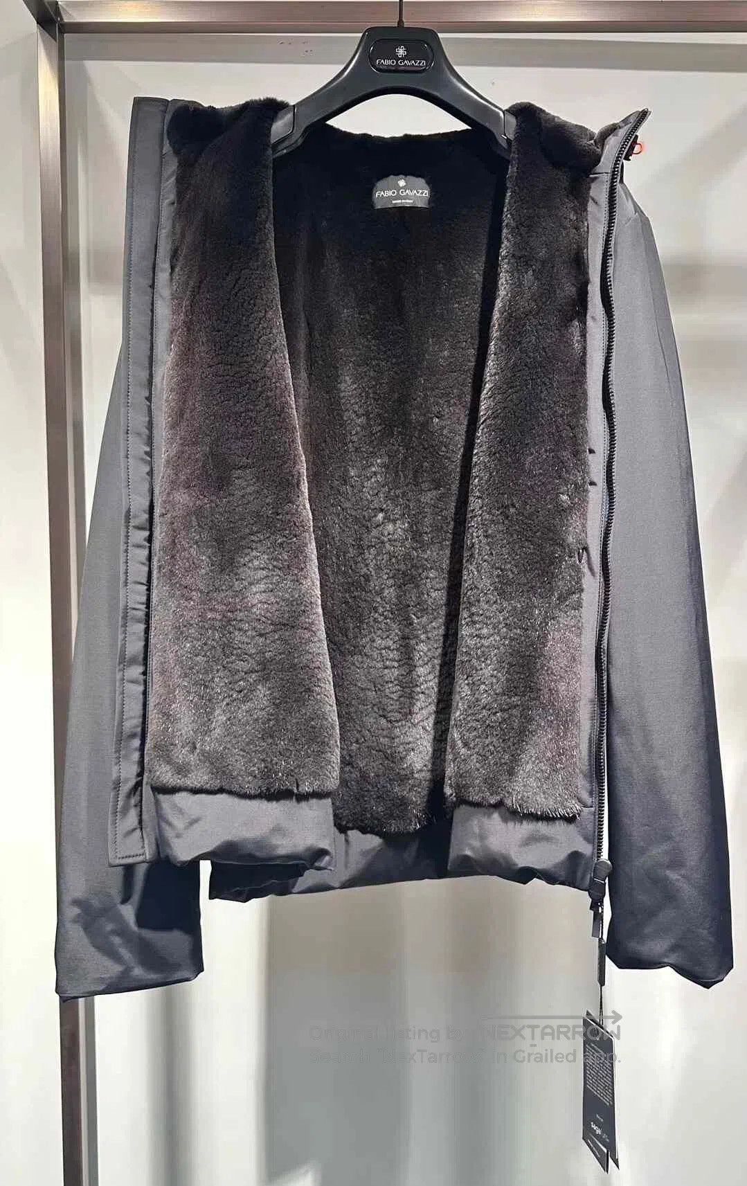Japanese Brand Fabio Granzi Men's Fur Hooded Jacket. Size US M / EU 48-50 / 2 - 3 Thumbnail