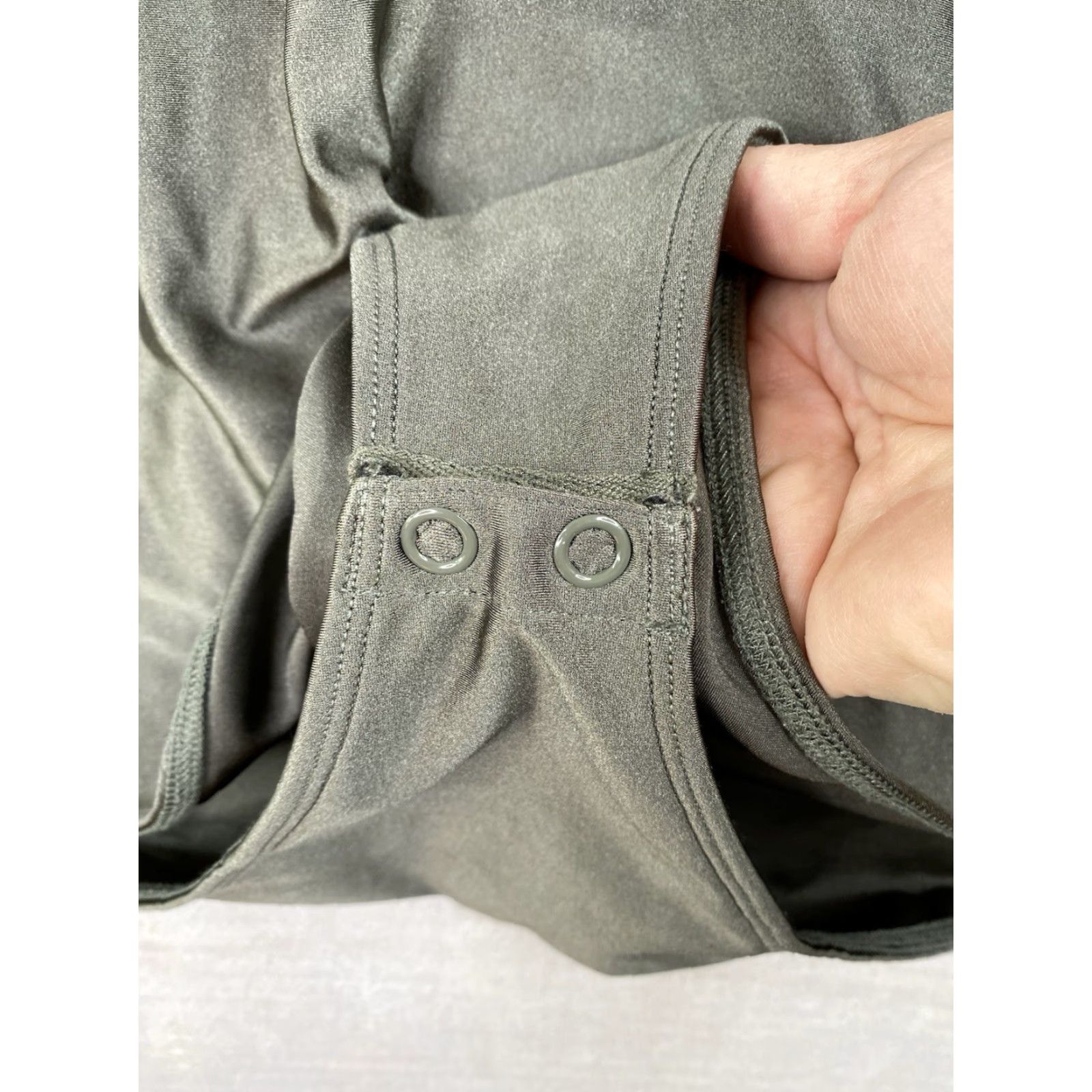 Torrid Torrid Bodysuit Top Sz 0X Green Shiny Snap Crotch Sleeveless Nylon Stretch Size XL / US 12-14 / IT 48-50 - 7 Thumbnail