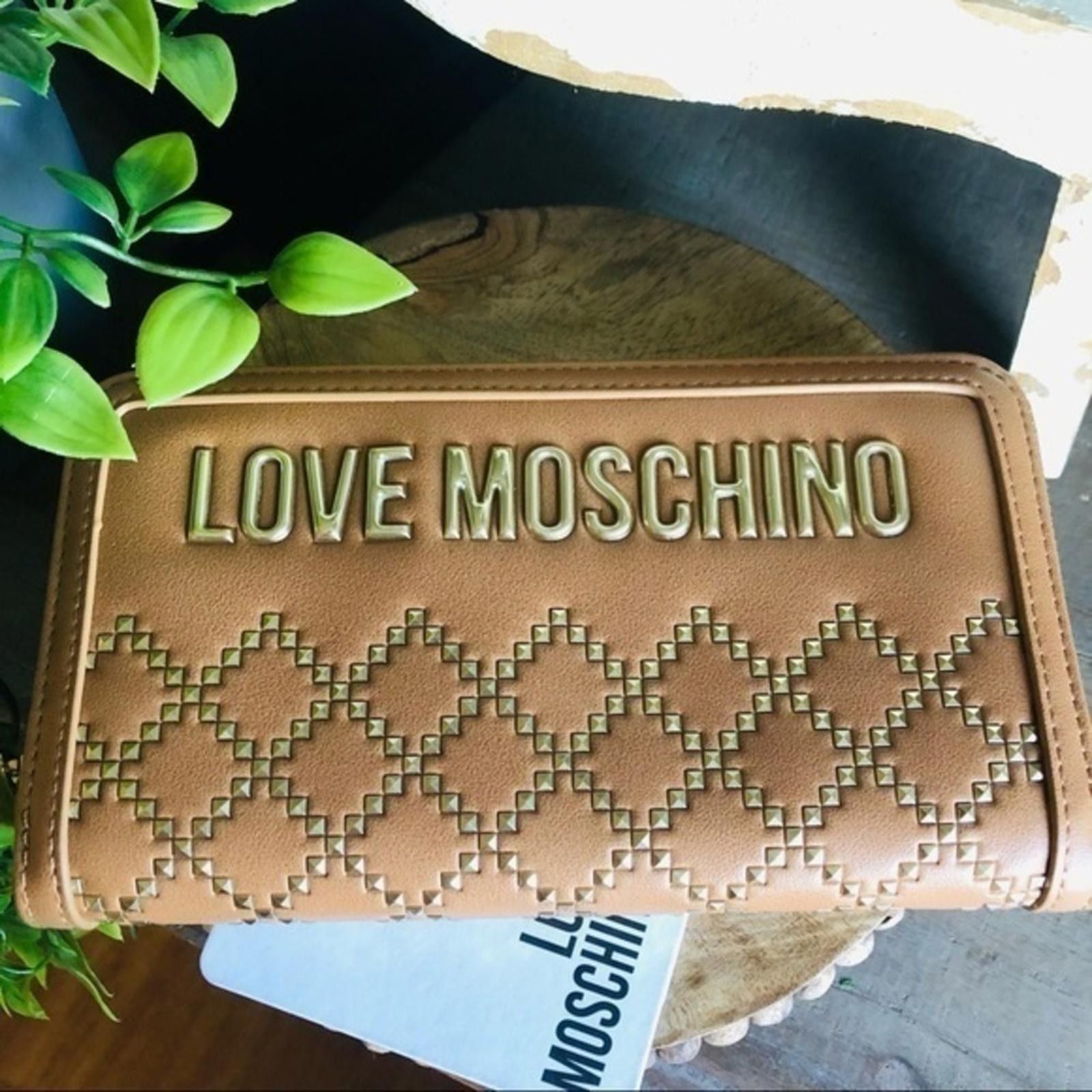 Moschino Love Moschino Tan Leather Zip Around Wallet NWT Size ONE SIZE - 3 Thumbnail