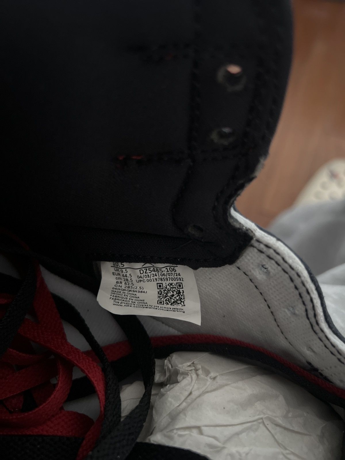 Jordan Brand × Nike Black toe 1 Size US 10.5 / EU 43-44 - 9 Thumbnail