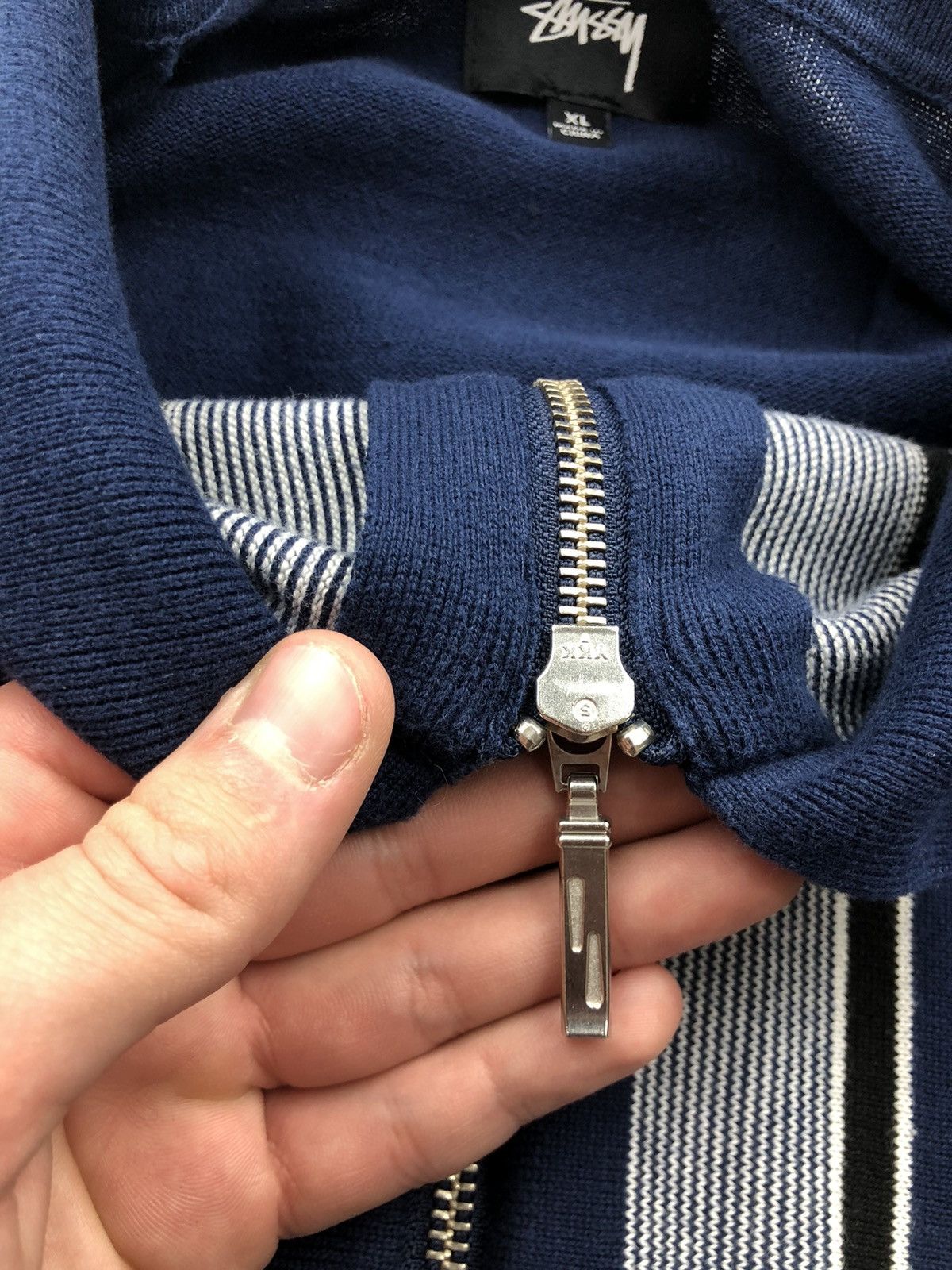 Stussy Stussy Full Zip LS Knit Polo Size US XL / EU 56 / 4 - 5 Thumbnail