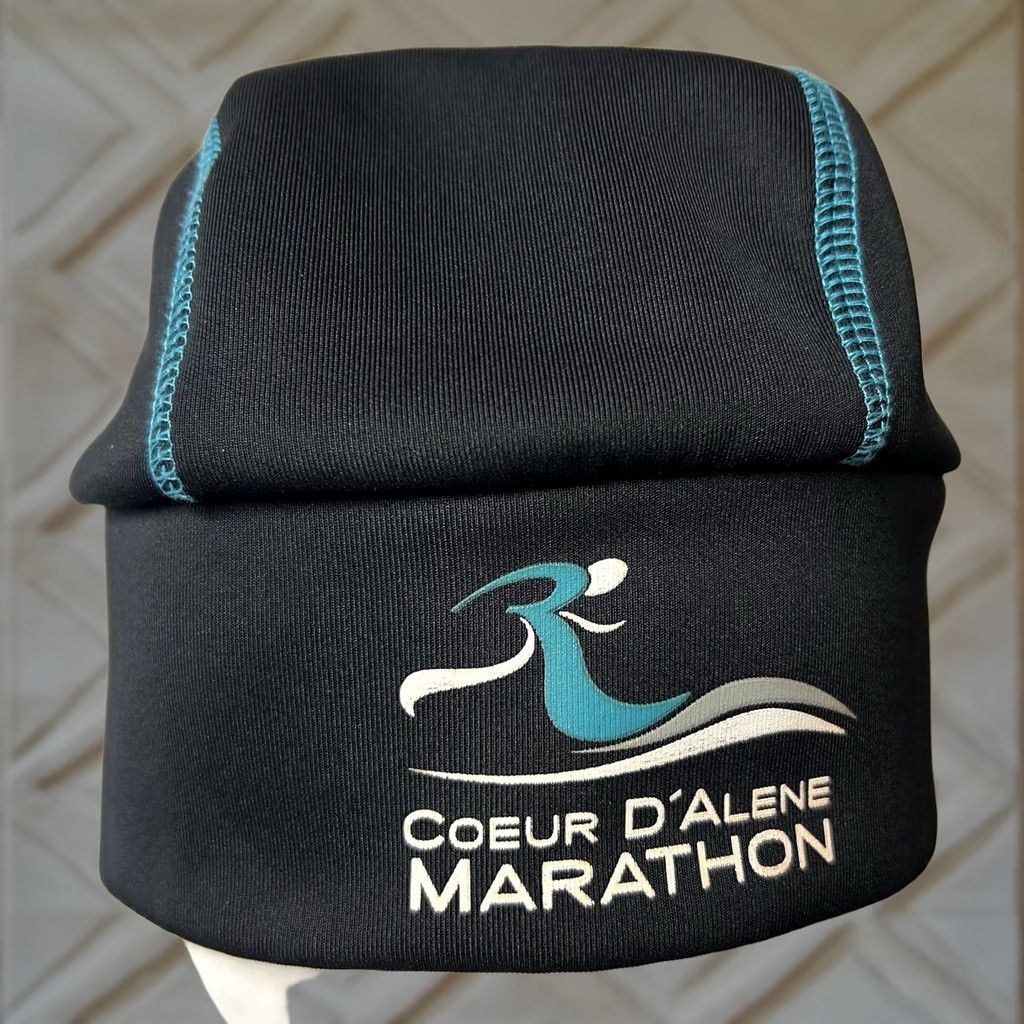 Vintage Coeur d’Alene Marathon Beanie Black Graphic Riverstone North Idaho 26.2 Adult OS Size ONE SIZE - 1 Thumbnail