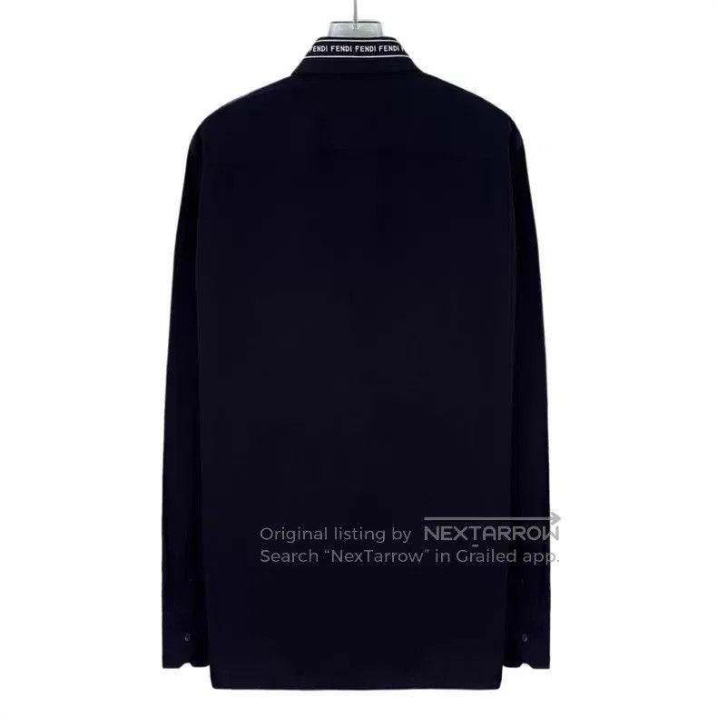 Fendi Fendi size 40 Black logo letter collar cotton single-breast Size US XXS / EU 40 - 2 Thumbnail