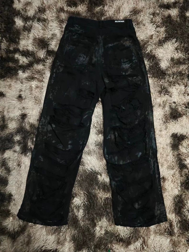 Balenciaga Balenciaga size XS Destroyed Baggy White Clay Dyed Tear Kn Size US 27 - 2 Thumbnail