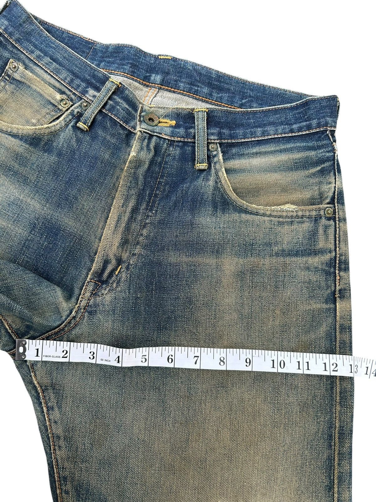Kapital VINTAGE EDWIN 505X SELVEDGE RUSTY DISTRESSED DENIM JEANS Size US 32 / EU 48 - 21 Thumbnail