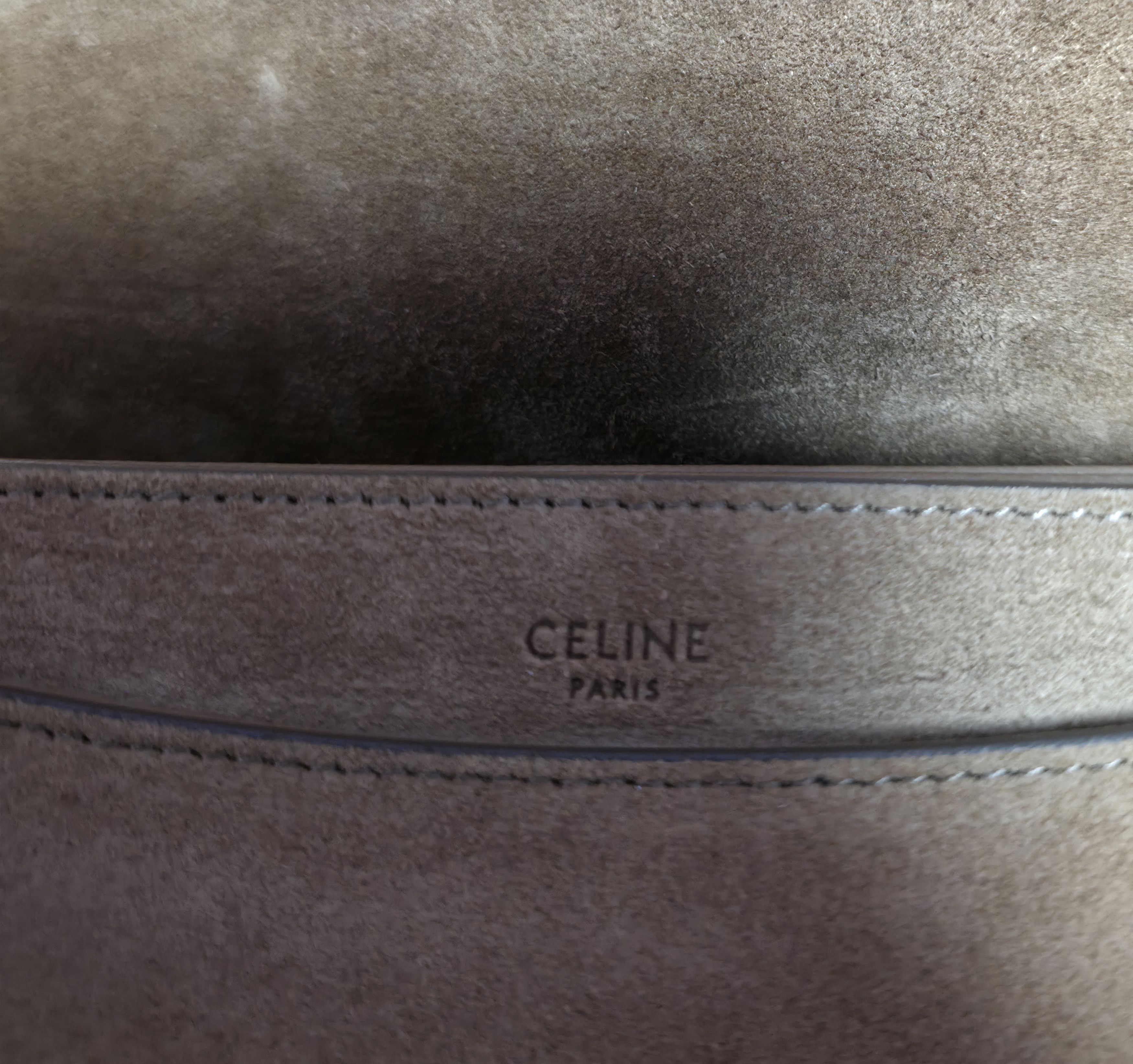 Celine Celine Medium Besace Triomphe in Suede Calfskin Havana Size ONE SIZE - 3 Thumbnail