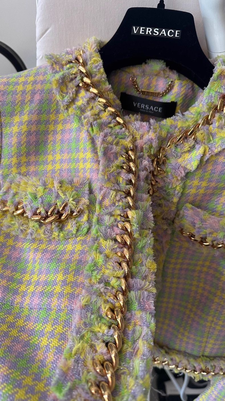 Versace Versace Tweed short coat Size M / US 6-8 / IT 42-44 - 2 Thumbnail