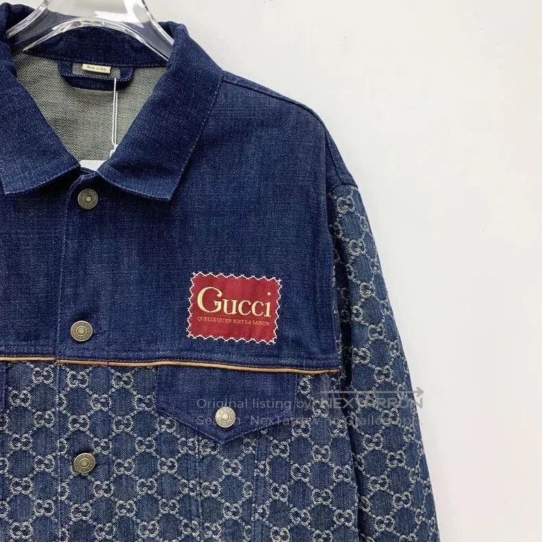 Gucci Gucci Blue Logo Denim Jacket. Size US XS / EU 42 / 0 - 3 Thumbnail