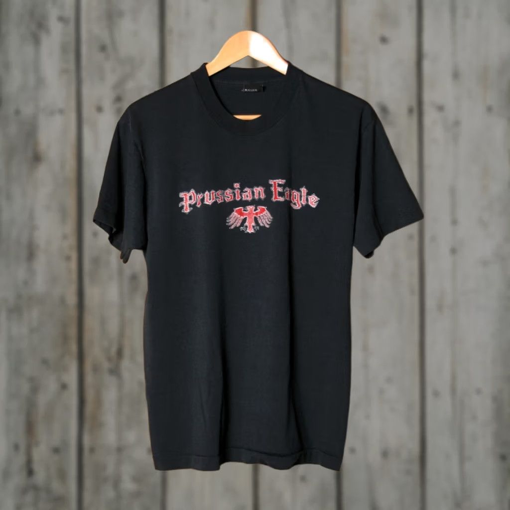 Vintage VINTAGE SCREEN STARS Prussian Eagle Single Stitch Black T-Shirt Sz. L (Fits M) Mens Shirt T-Shirt Black 90s Eagle Vintage Size US M / EU 48-50 / 2 - 1 Thumbnail