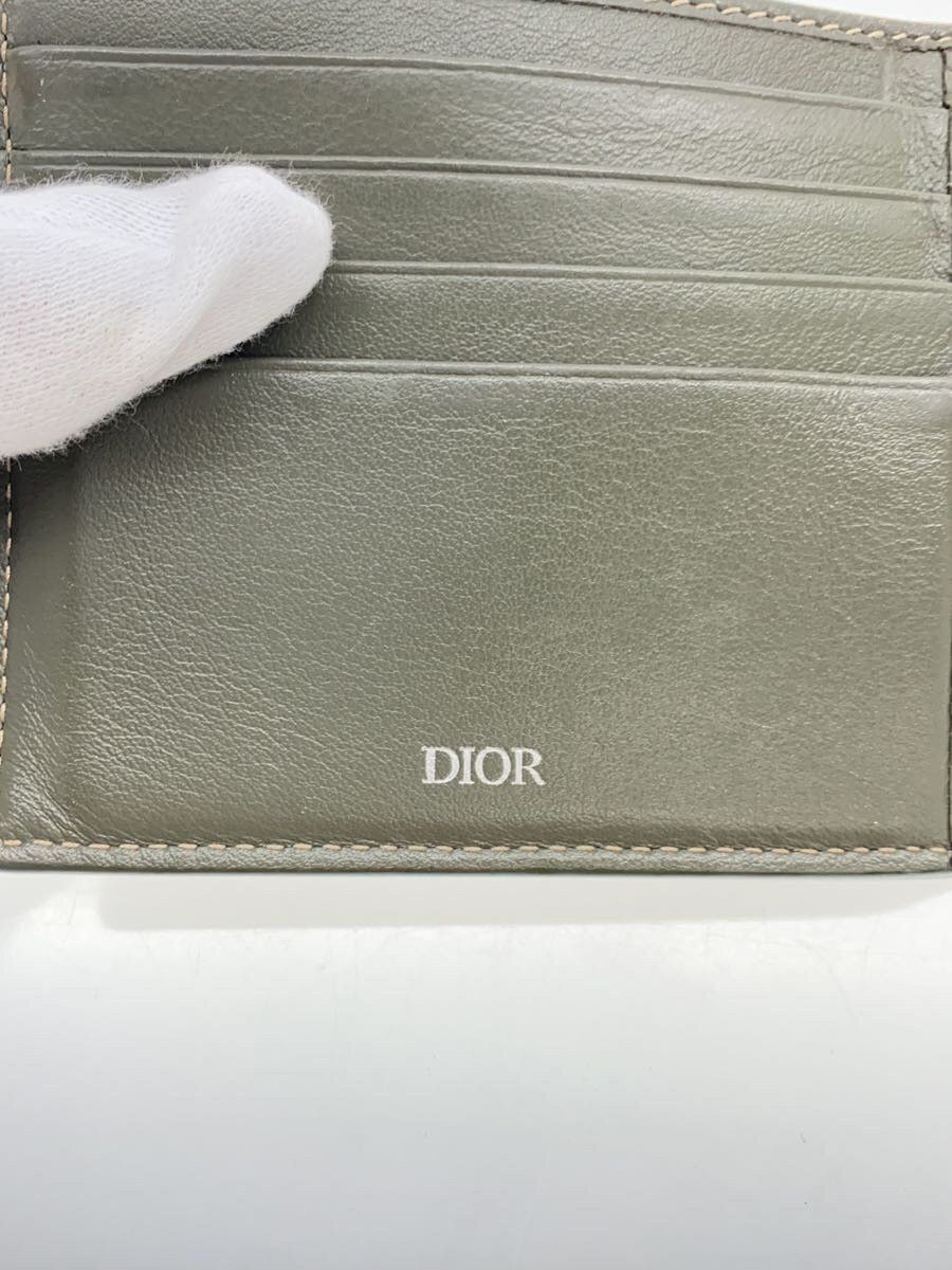 Dior Dior Leather Bi-Fold Wallet Khaki Size ONE SIZE - 3 Thumbnail