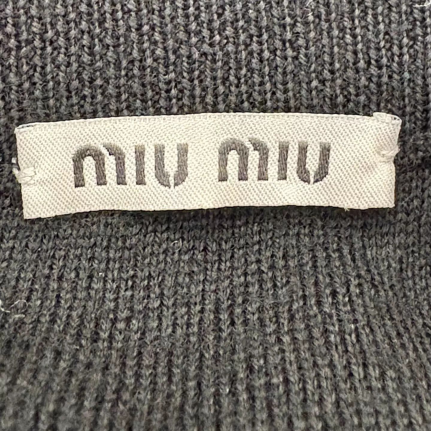 Miu Miu MIU MIU Women's Cashmere Pleated Black Skirt 38 Size 26" / US 2 / IT 38 - 3 Thumbnail