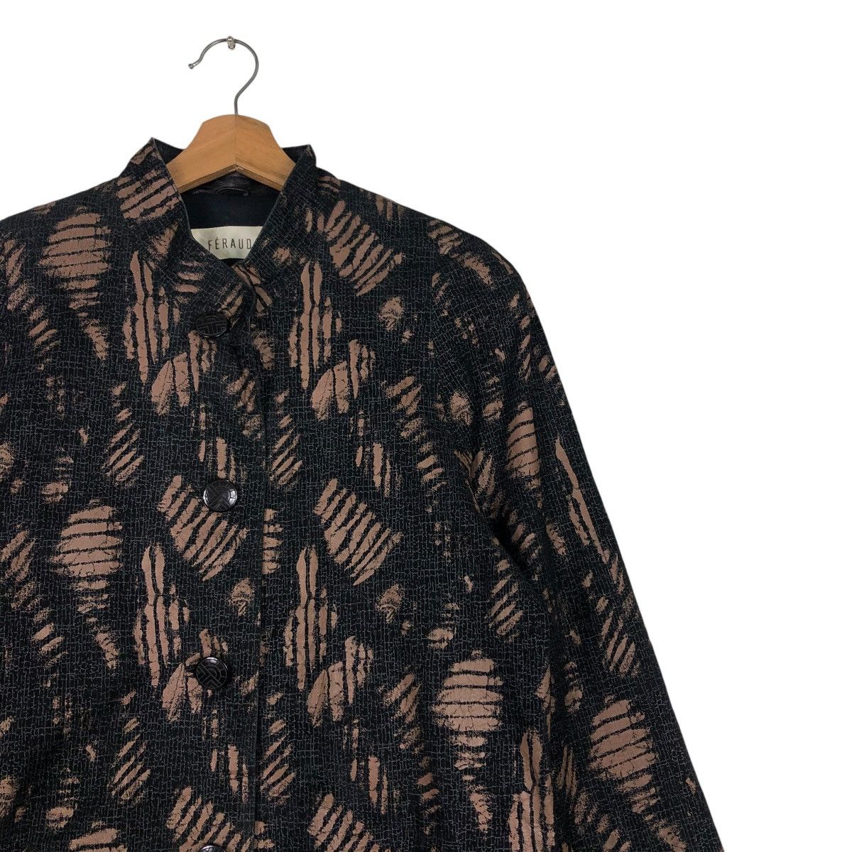 Japanese Brand 🔥VINTAGE LEATHER BUTTON JACKET FLORAL FERAUD ISSEY MIYAKE Size M / US 6-8 / IT 42-44 - 6 Thumbnail