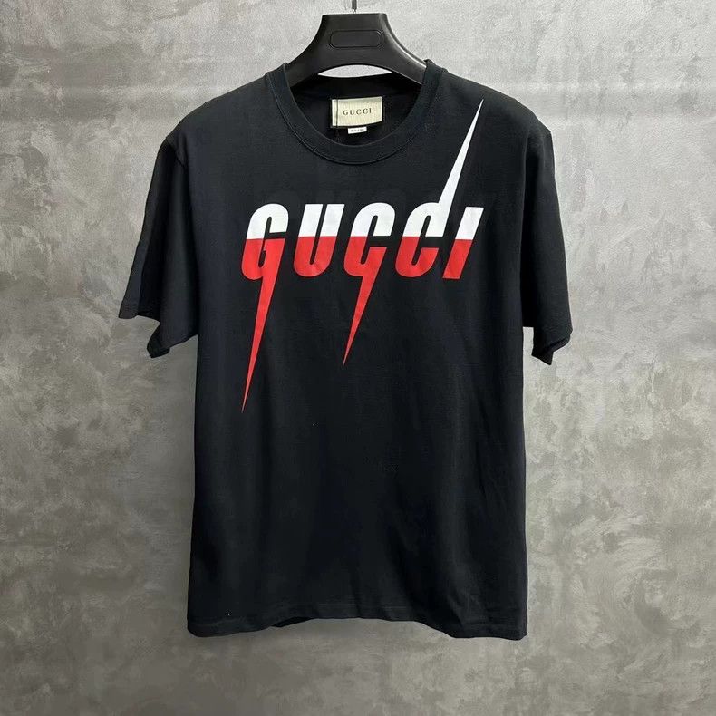 Gucci Gucci The latest black blade print pattern logo short sleev Size US S / EU 44-46 / 1 - 1 Thumbnail