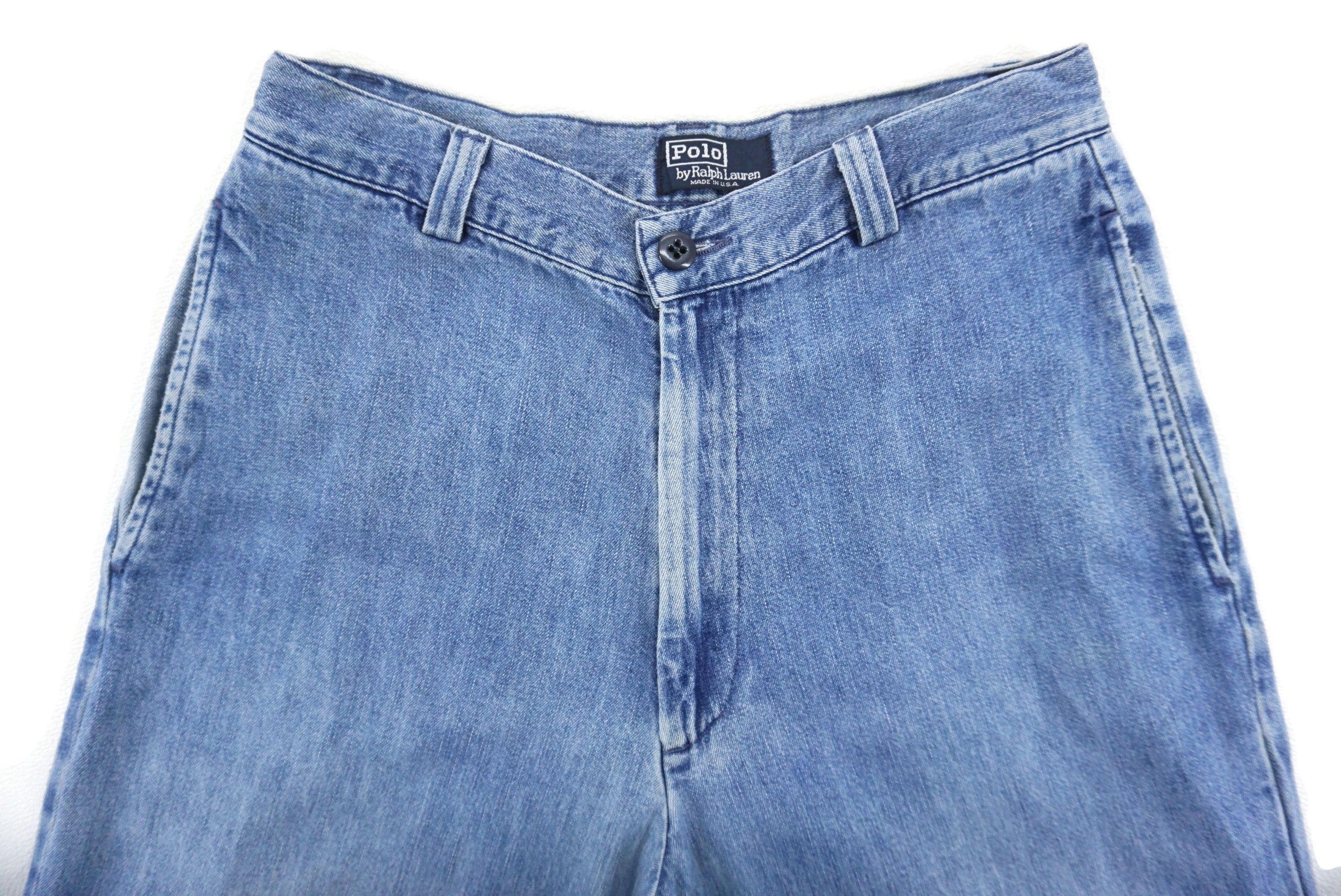 Polo Ralph Lauren Vintage Polo Jeans fits W29xL30 Baggy Distressed Denim Size US 29 - 4 Thumbnail