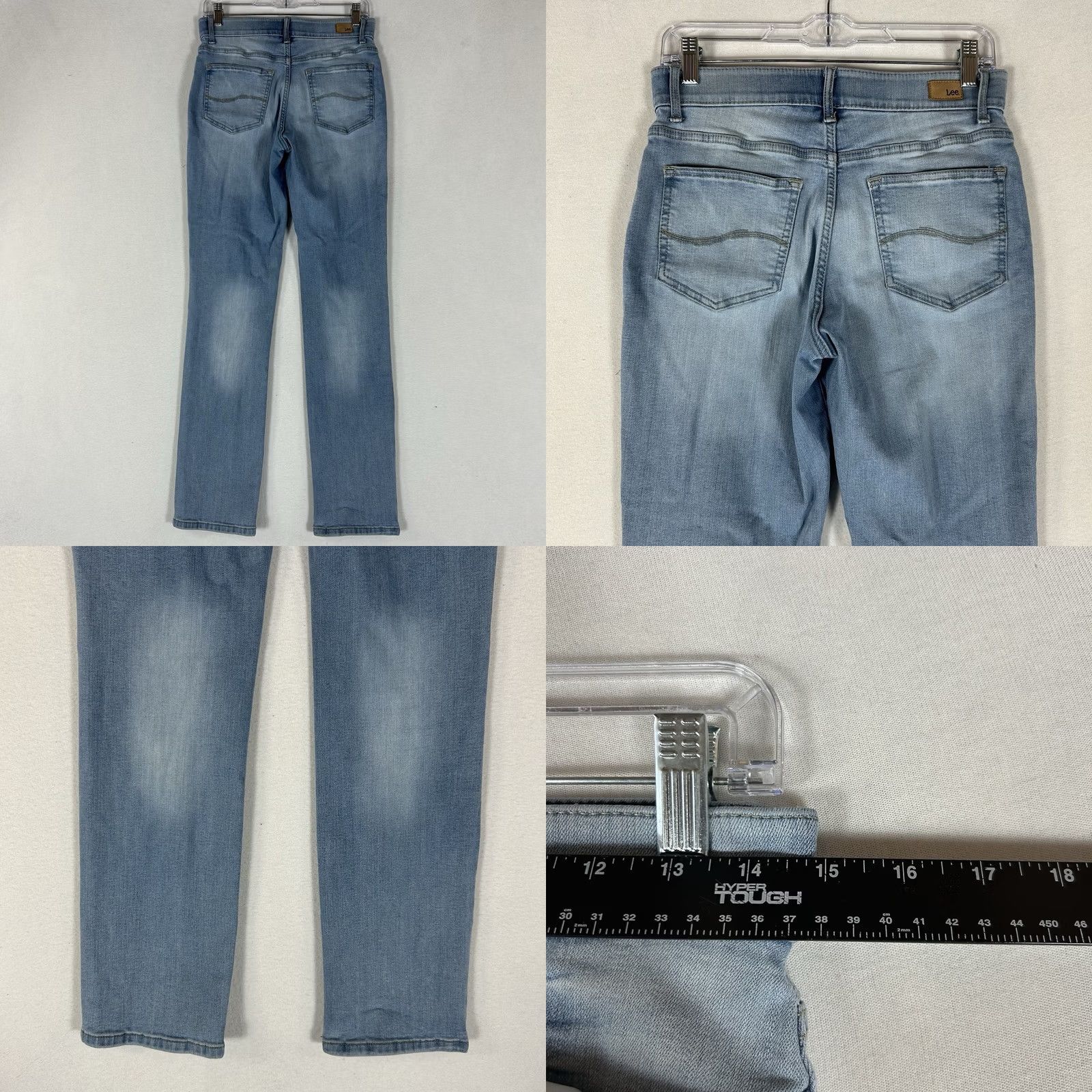 Lee Lee Regular Fit Straight Leg Mid Rise Jeans Womens 30x32 Blue Denim Slim Straight Women's Jeans Regular Rise 30 32 Blue Denim Lee Classic Fit Size 30" / US 8 / IT 44 - 8 Thumbnail