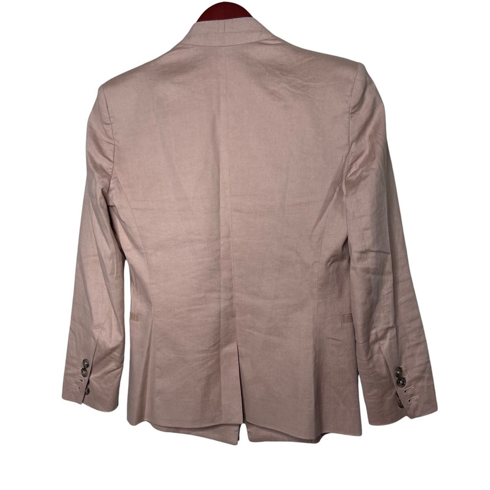 Helmut Lang Helmut Lang blush pink v neck one button blazer cotton sz 0 Size XS / US 0-2 / IT 36-38 - 2 Thumbnail
