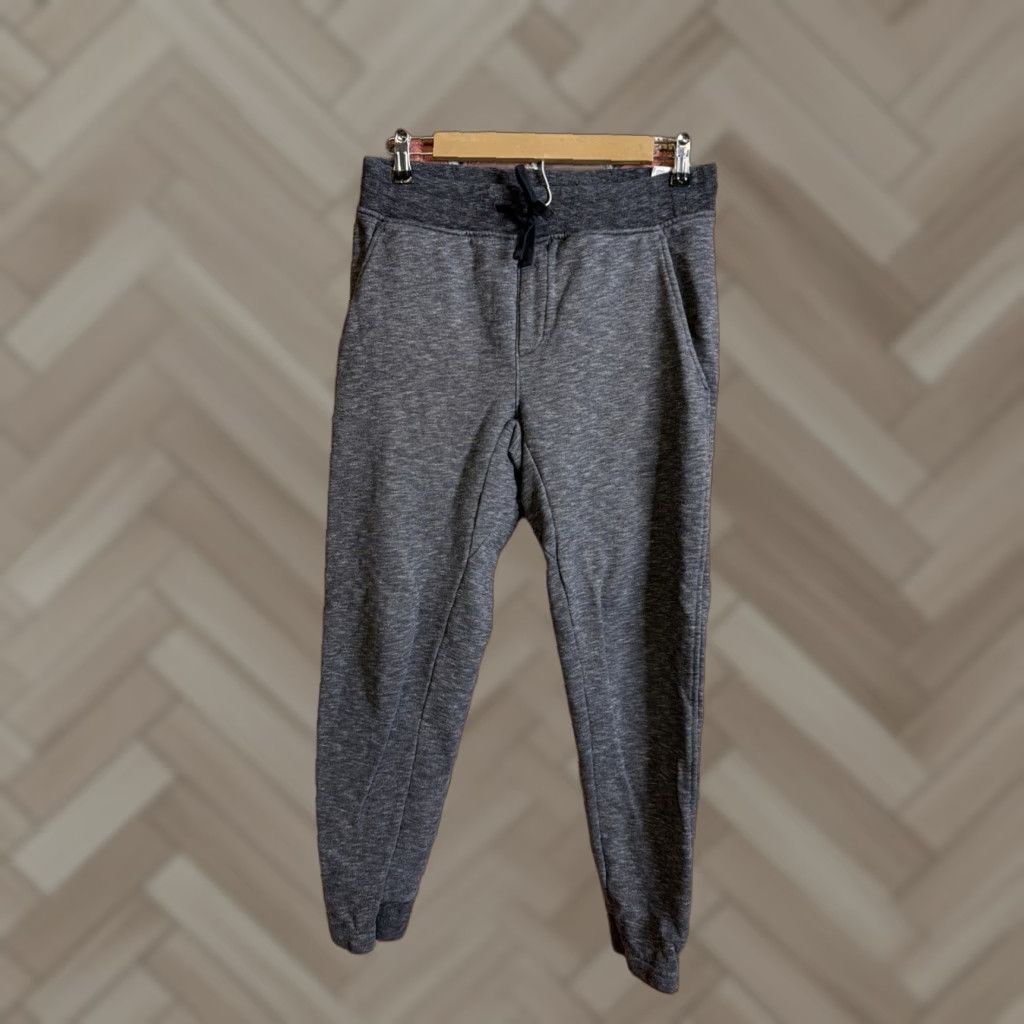 Banana Republic Banana Republic Joggers Mens M Gray Heather Tapered Leg Sweatpants Drawstring Size US 31 - 1 Thumbnail