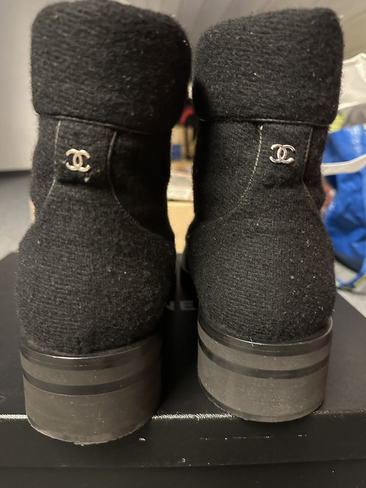 Chanel Chanel 2016 Wool Ankle Lace-Up Boots Size US 12 / EU 45 - 8 Thumbnail