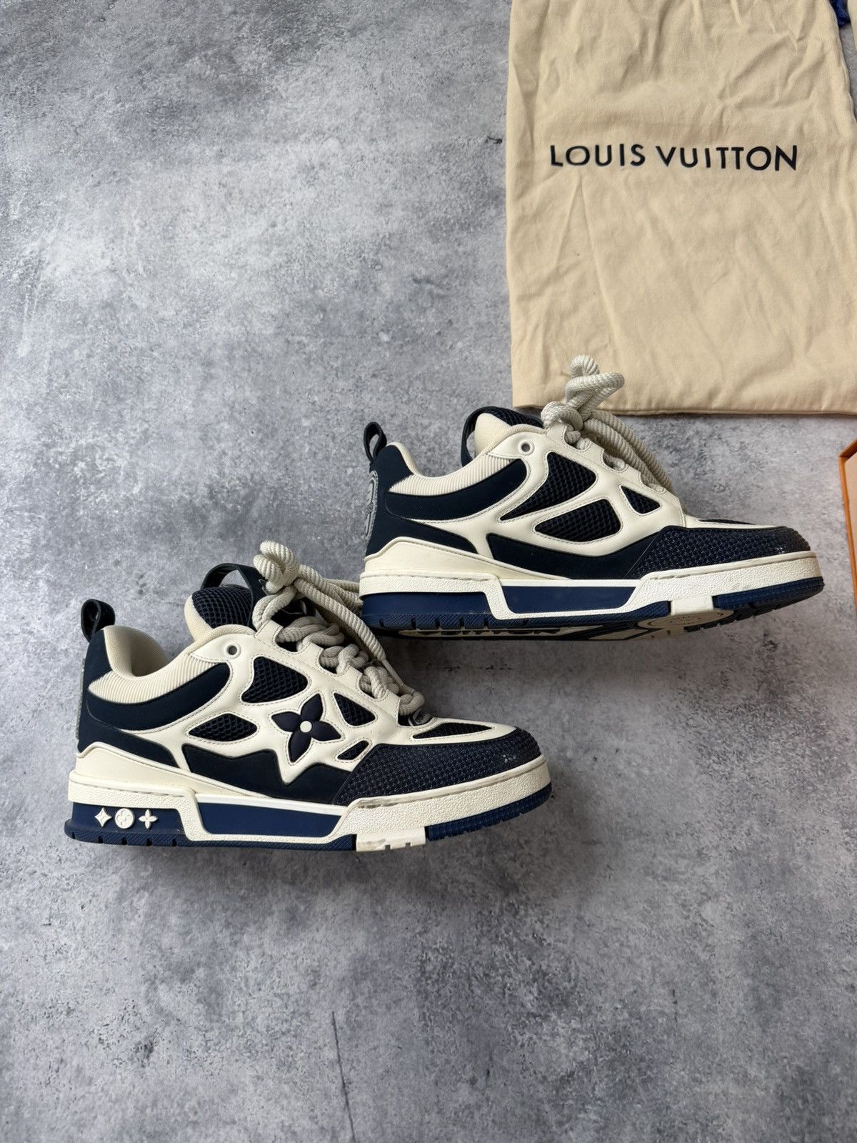 Louis Vuitton Louis Vuitton marine blue skate trainers Size US 7 / EU 40 - 4 Thumbnail
