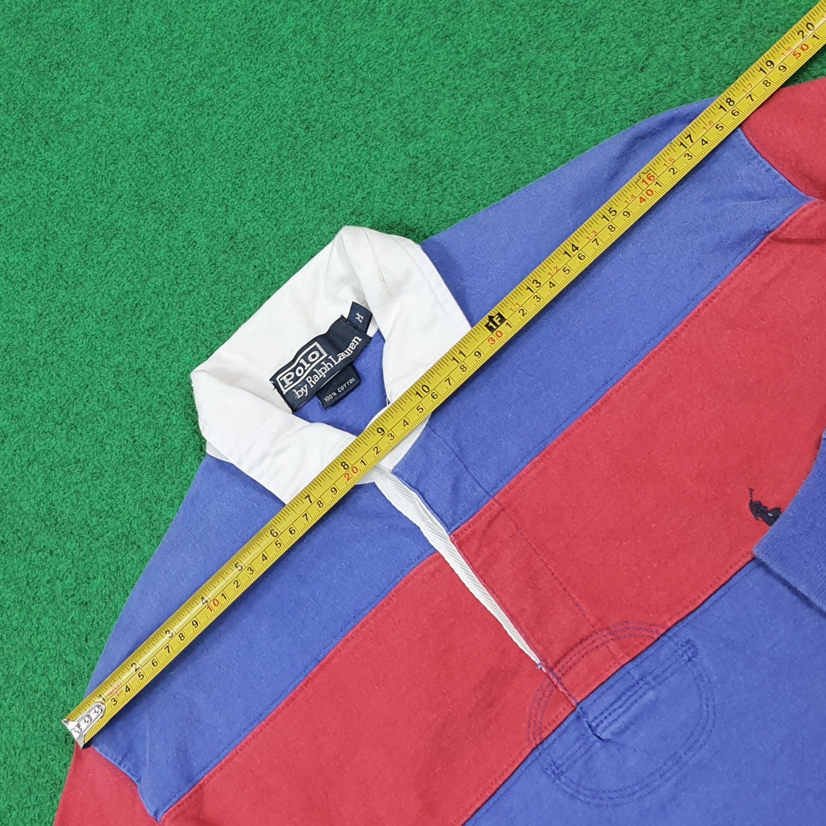 Polo Ralph Lauren Vintage Polo Ralph Lauren Rugby Striped Polo Shirt E1N14 Size US M / EU 48-50 / 2 - 12 Thumbnail