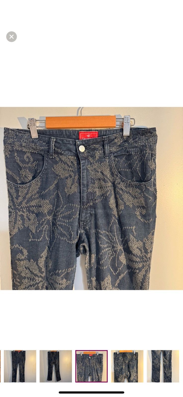 Japanese Brand × Vintage +8 Securacid Japanese Embroidered Flowers Jean, JP LL, US S Size US 30 / EU 46 - 5 Thumbnail
