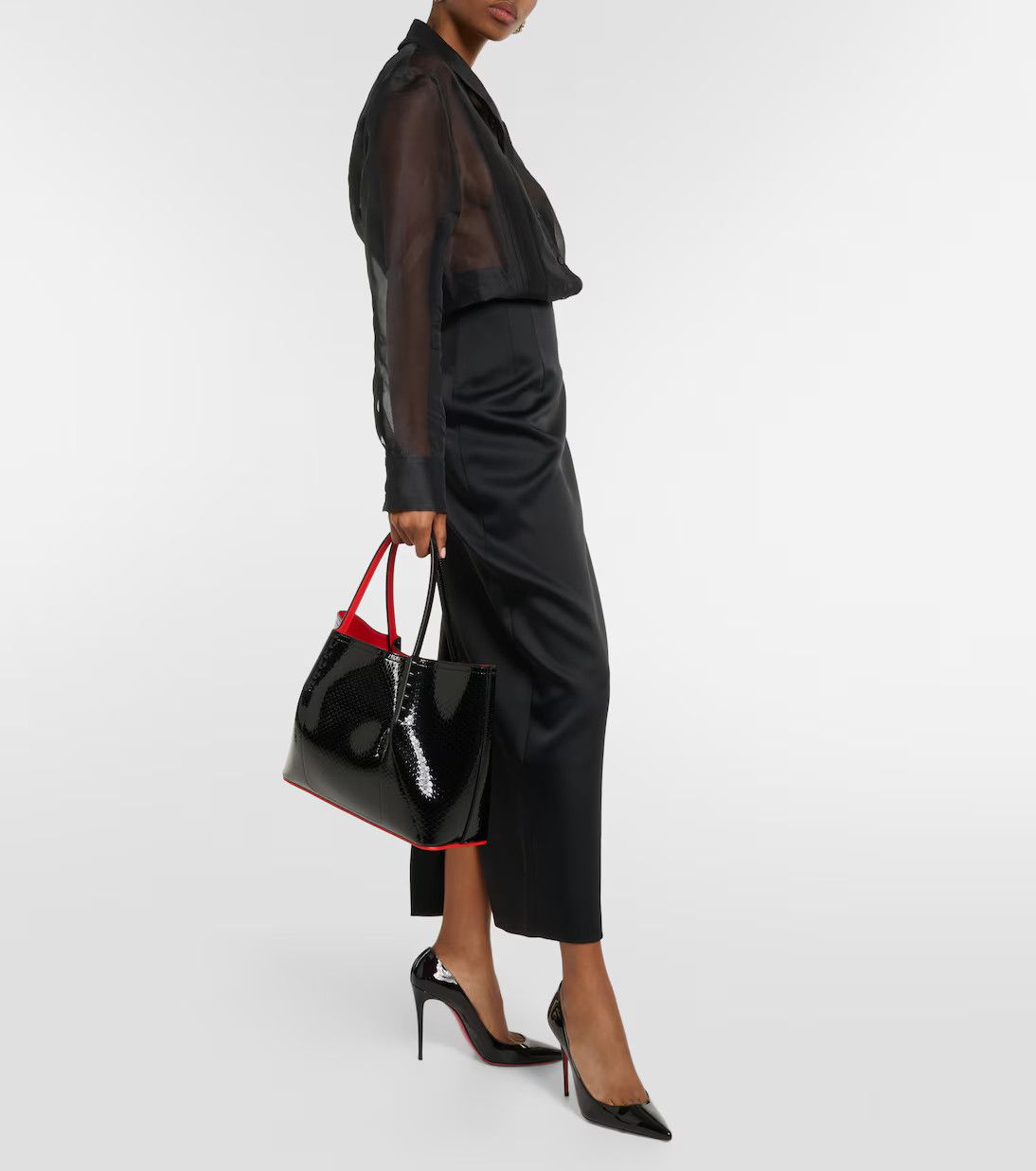 Christian Louboutin o1s1wg111124 Size: OS / Patent Leather Tote Bag in Black Size ONE SIZE - 5 Thumbnail