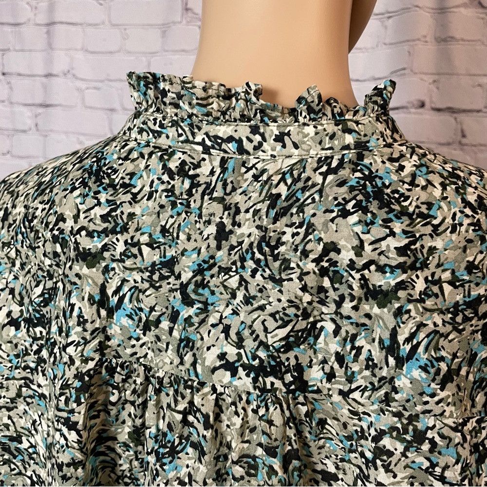 Loft Loft Floral Cotton Long Sleeve Mock Neck Blouse Size XL Size XL / US 12-14 / IT 48-50 - 9 Thumbnail