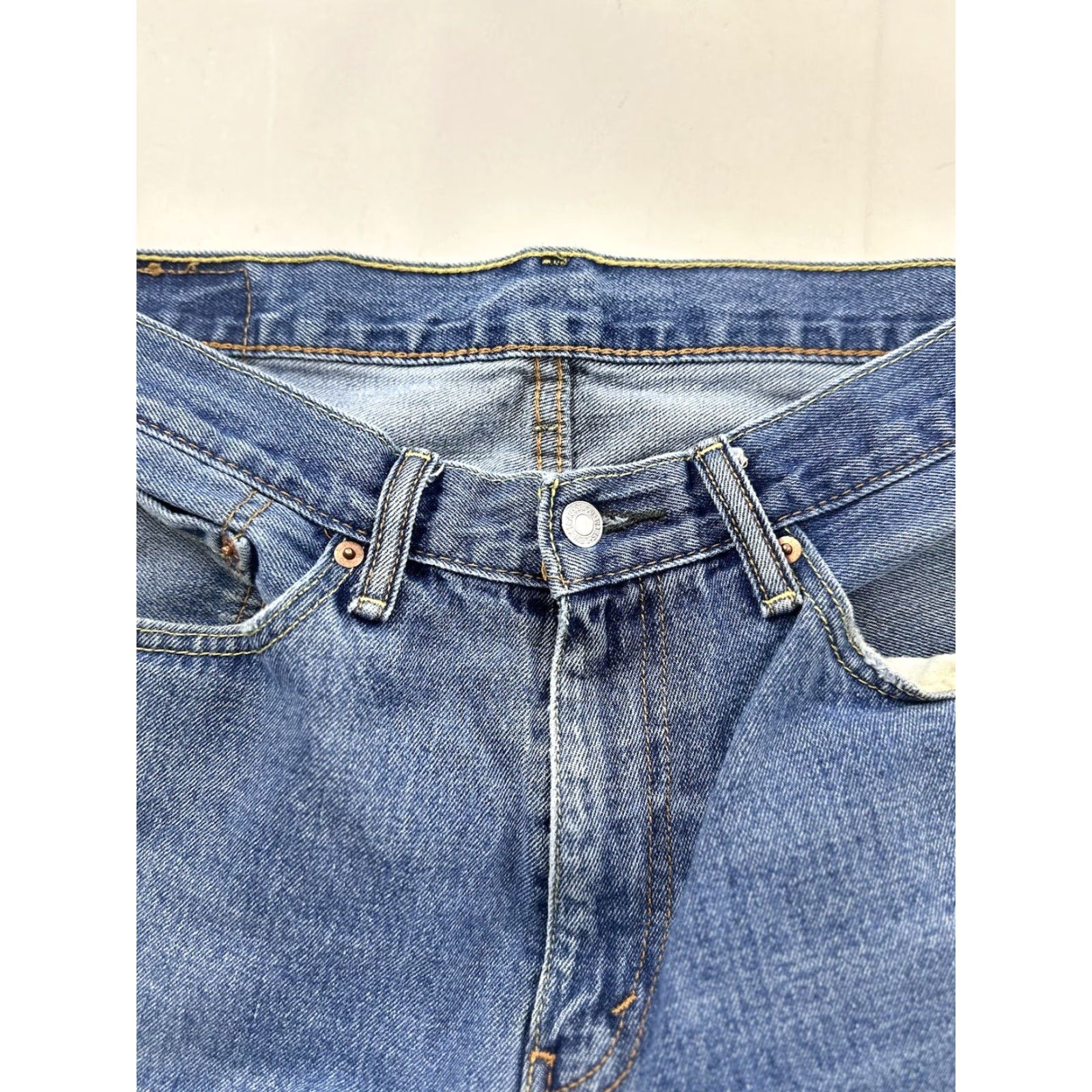 Levi's Levi's 505 Jeans Mens 33 Regular 28in Blue 5-Pocket Zip Button High Rise Straight Denim 500 Series Regular Pattern Solid Vintage: No Size US 33 - 4 Thumbnail