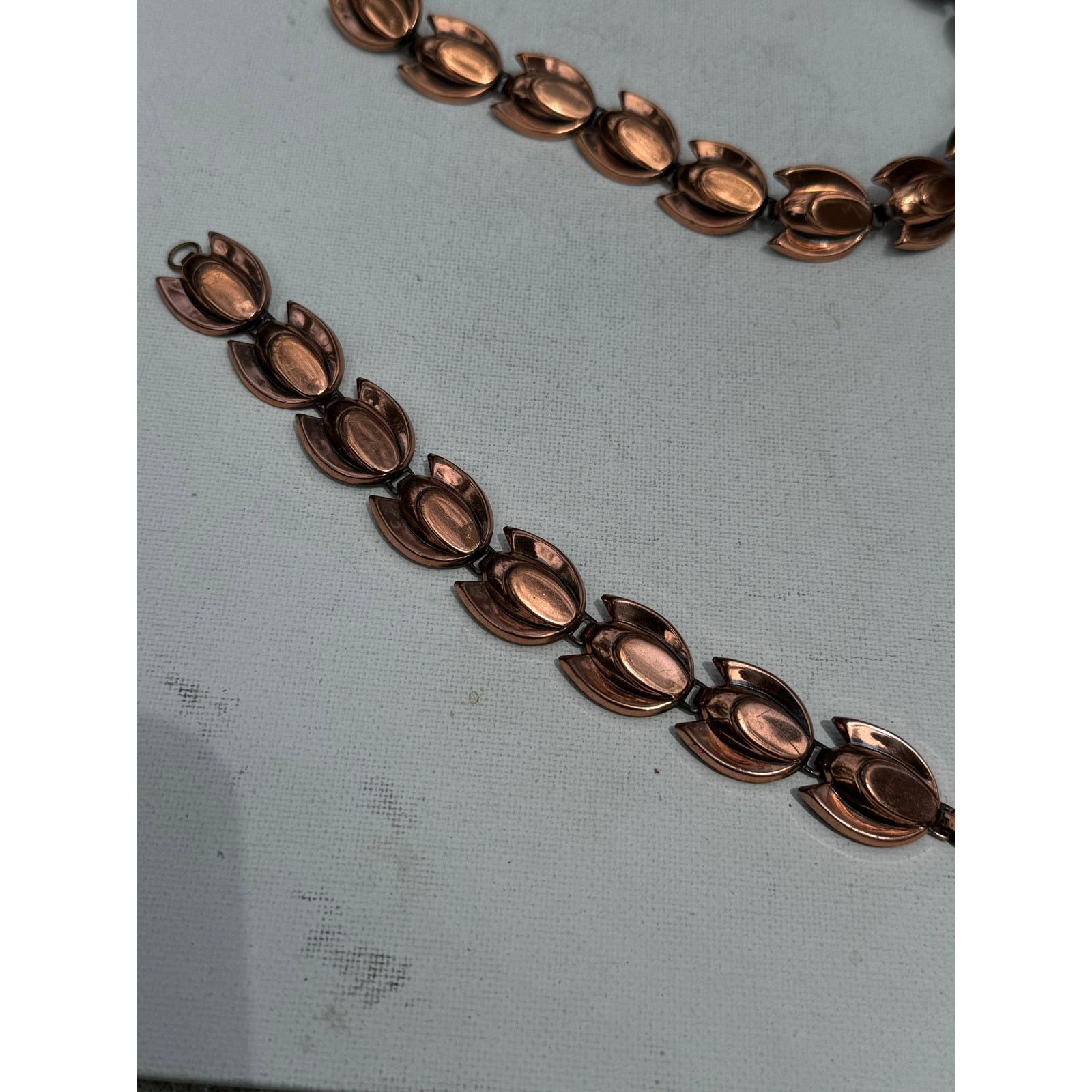 Vintage Vintage Renoir Signed Bracelet Necklace Set - 1950s Size ONE SIZE - 3 Thumbnail